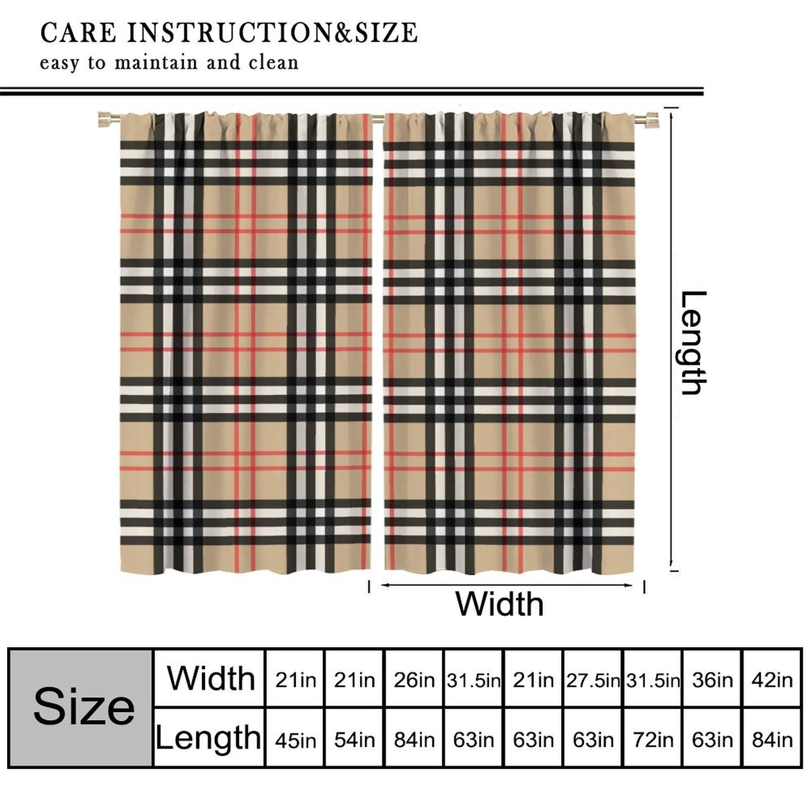 Plaid Curtains Retro Plaid Colorful Plaid Pattern Pattern Suitable