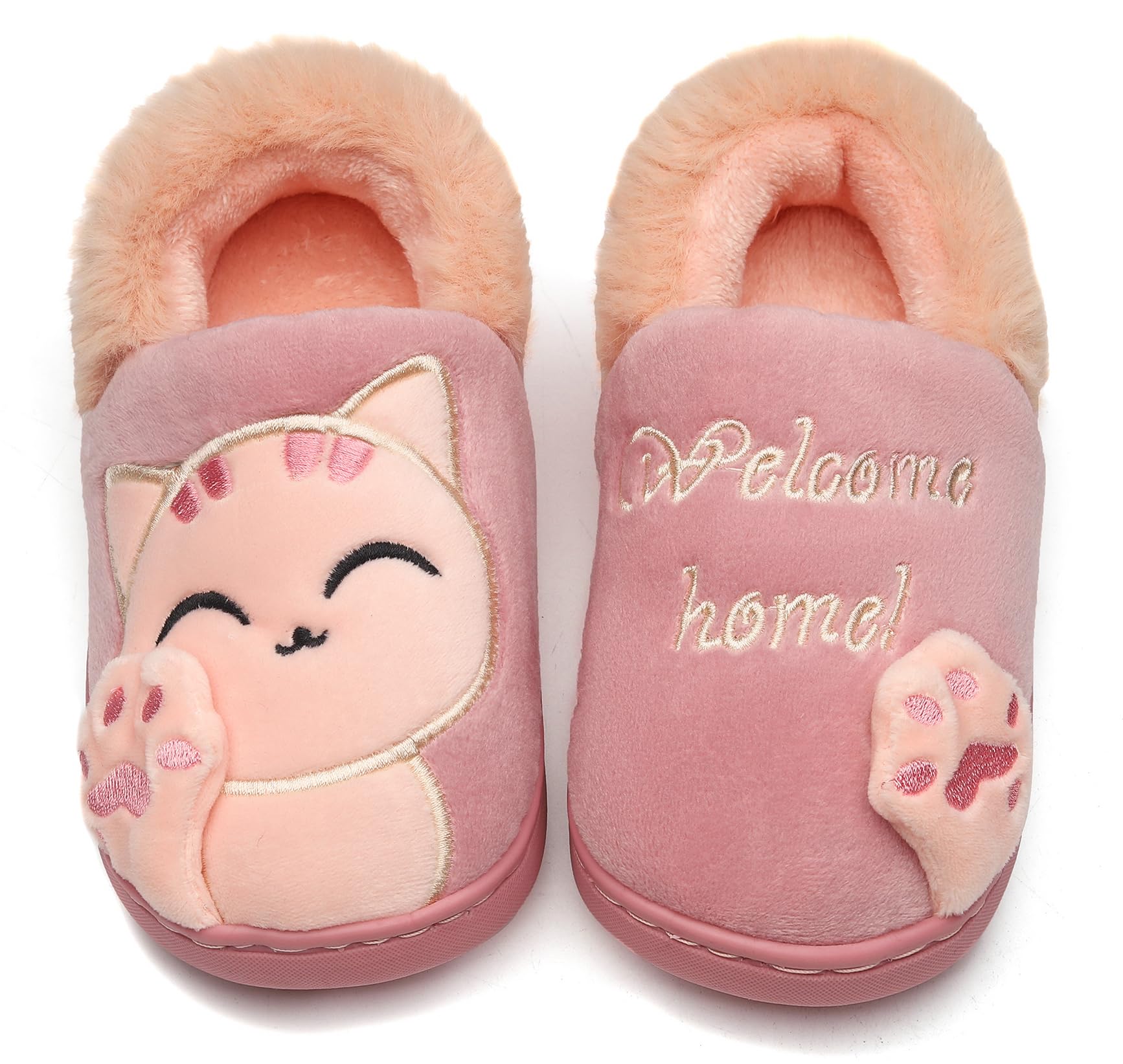 Vunavueya Pantofole per Unisex - Bambini e Adulto Ragazze Inverno Pantofole Scarpe Ragazzi Ciabatte Chiuse Donna Uomo Caldo Peluche Pantofola a Casa