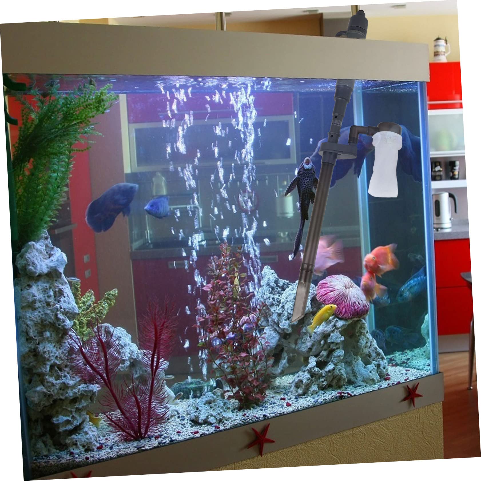YARNOW Succión Automática del Inodoro Aspirador Acuario Eléctrico Aspirador Acuario Herramienta Profesional para Pecera