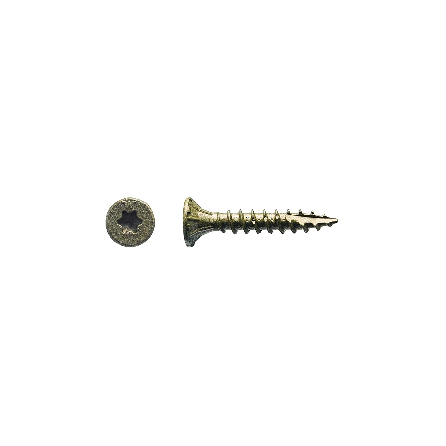 Big Timber 1BTX81 Wood Screws 8x1 Inch T-20-Drive Bit Bronze Star Flat Head (287 Per Box)