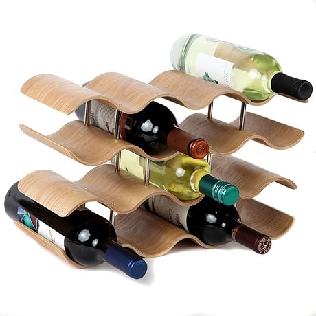 Lily's Home Countertop Wave Wine Rack: A Refined Masterpiece for Artists' Storage