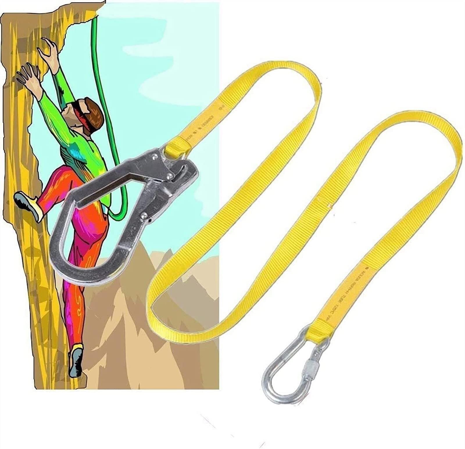 Cordón de seguridad con ganchos a presión, arnés para exteriores, cuerda de protección con mosquetón, 180 cm de longitud
