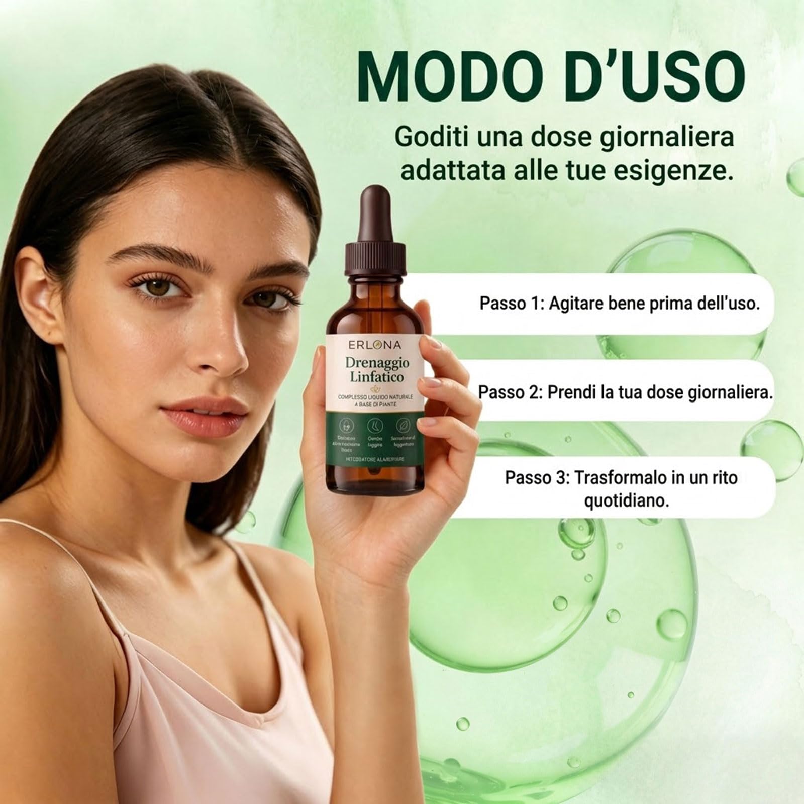 Erlona Drenaggio Linfatico Gocce, Gocce di Benessere peril Drenante Linfatico, Formula Erboristica Naturale, Adatte per Donne e Uomini (1)