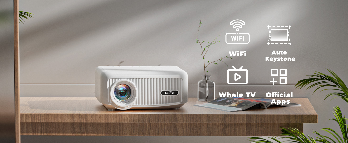 Lisowod L02 MINI Video Projector本体 セット Amazon.com: Outdoor Projector [Ultra Brightness & Official Apps