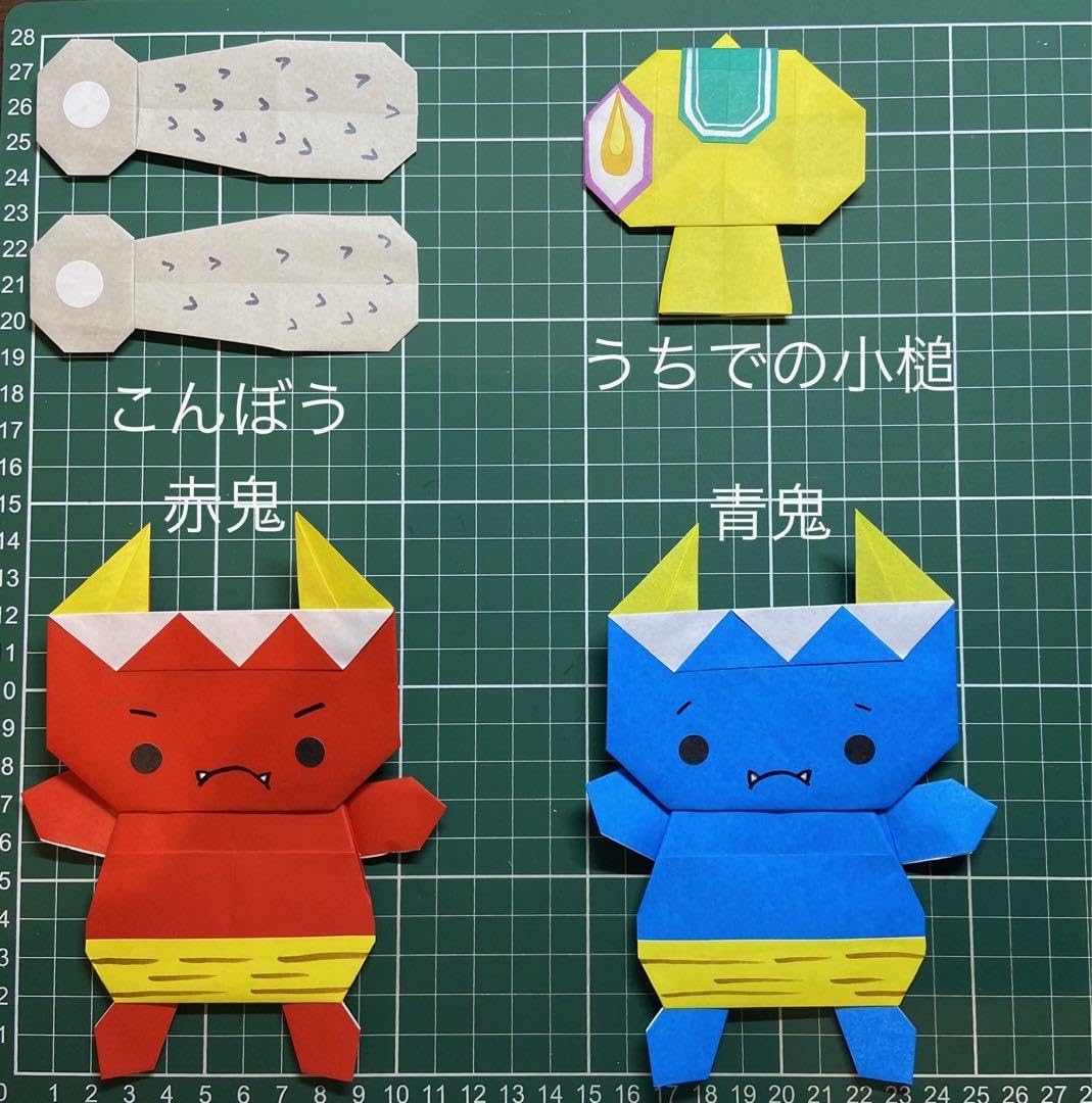 一寸法師　千代紙 一寸法師 極小紙芝居(全一〇枚ノ内二枚欠 六× 七・五 昭和) / 名