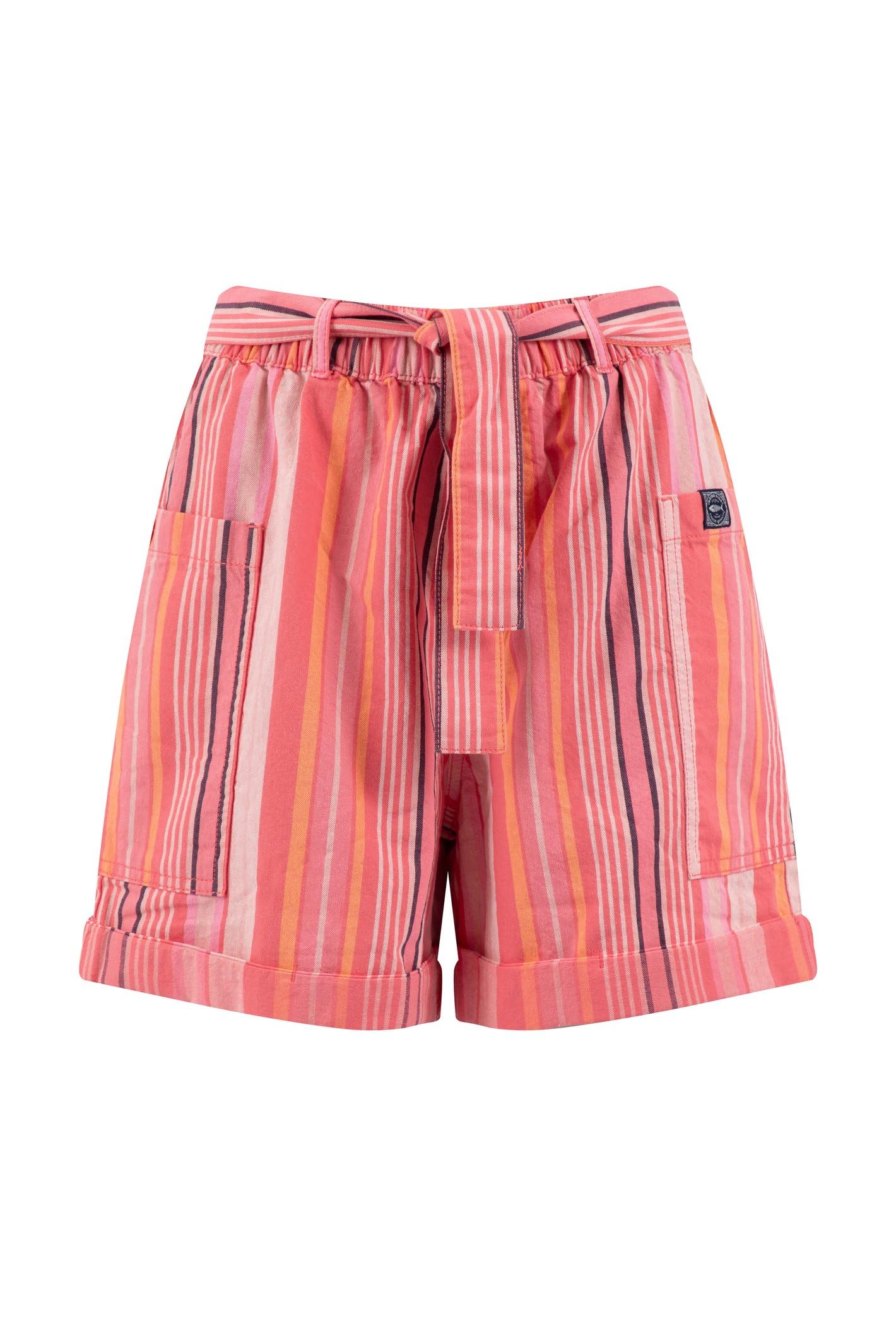 Weird Fish Women's Flamingo Wilder Striped Summer Shorts Size 8