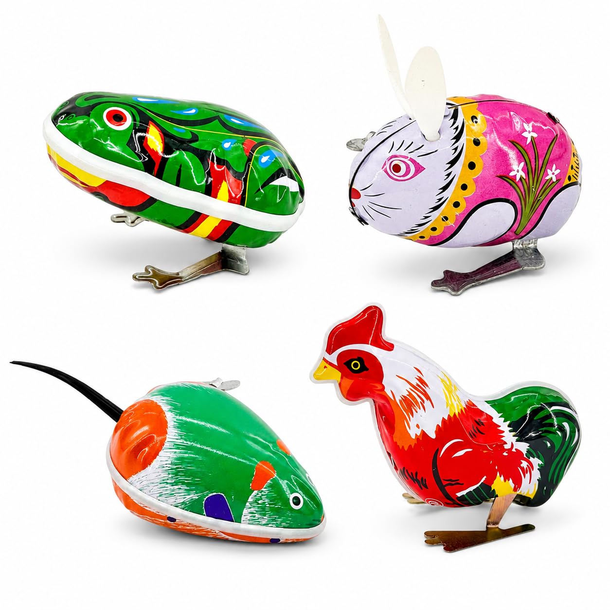 Amazon.com: Halloluck 4 Pcs Clockwork Spring Wind Up Metal Jumping
