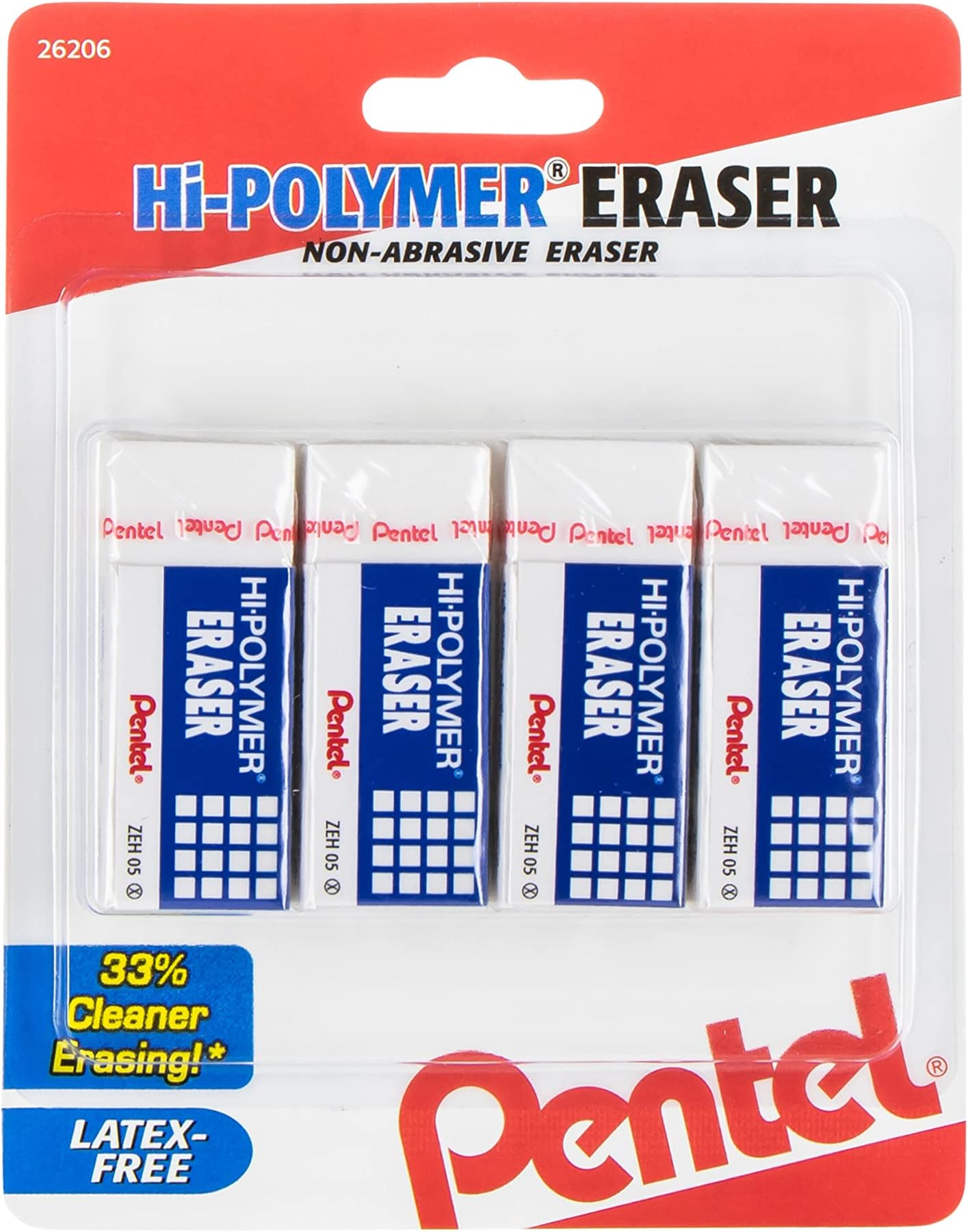 Pentel Clic Eraser, Retractable Pen Style Grip Eraser