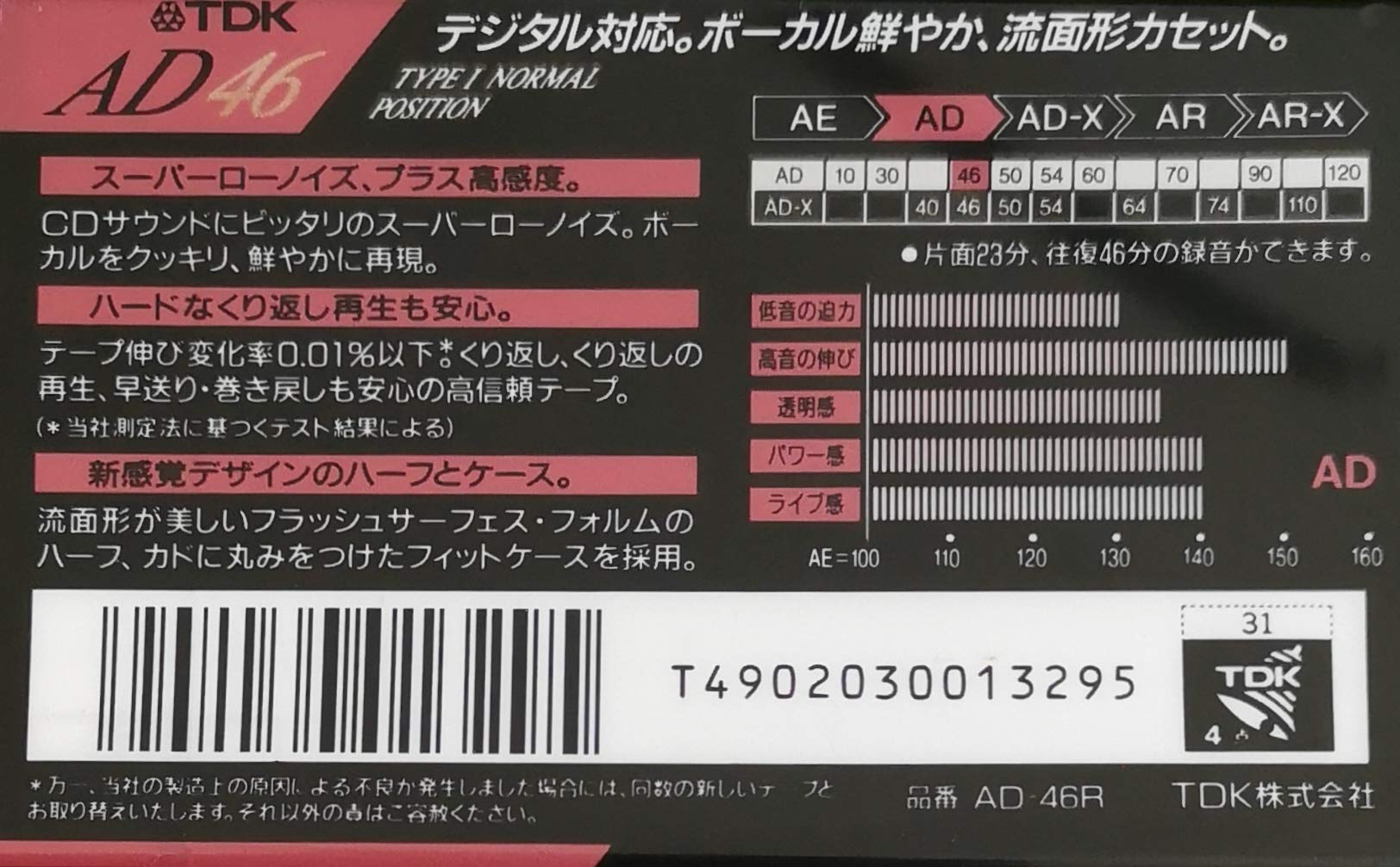 Amazon | TDK カセットテープ AD 46分 デジタル対応 スーパー