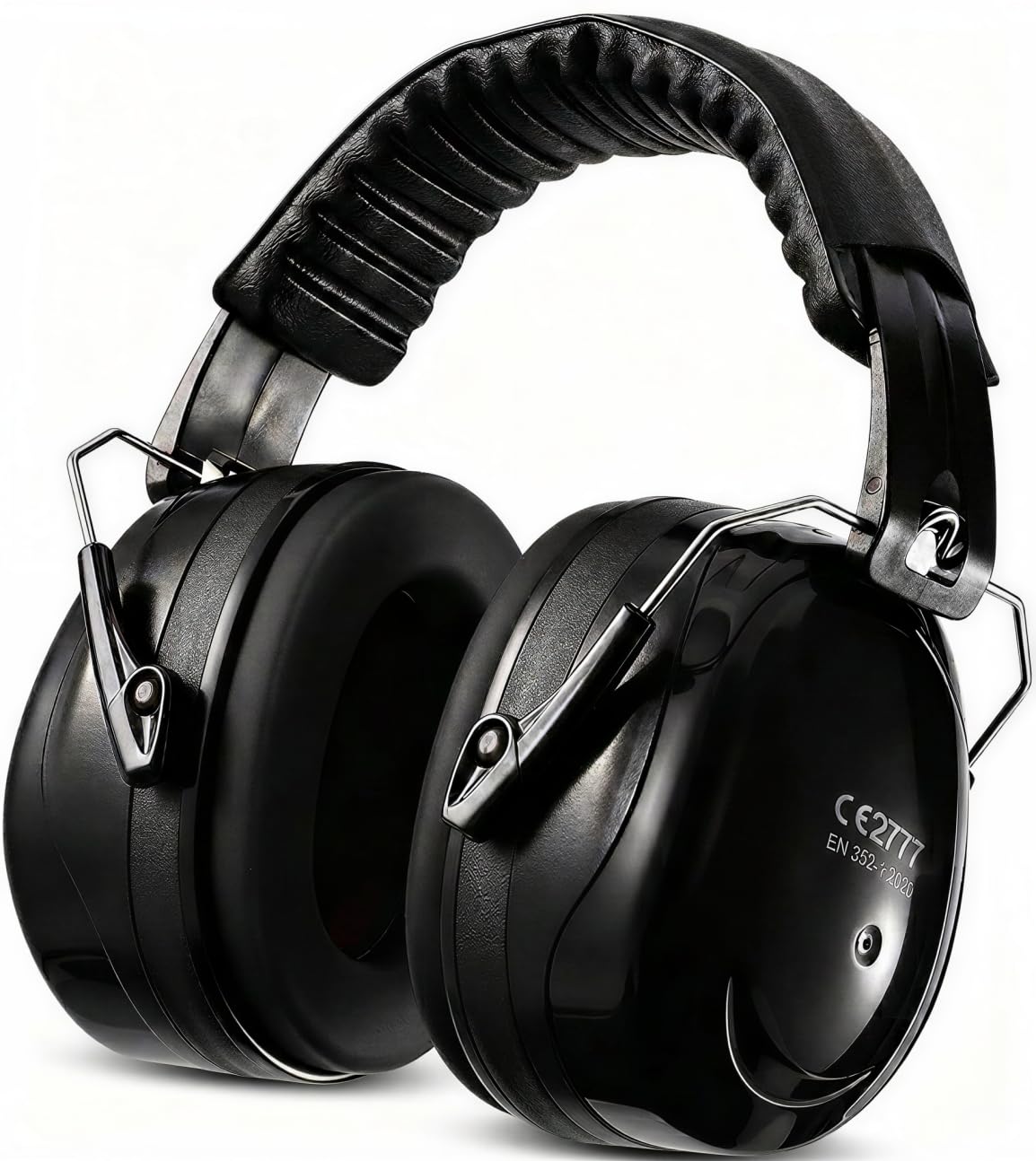 SNR 34dB Ear Defenders, Adjustable Lightweight Hearing Protection Earmuffs, Noise Reduction Noise Cancelling Headphones for Adults Kids Autism Shooting Construction Mowing Machinery Work DIY, Black