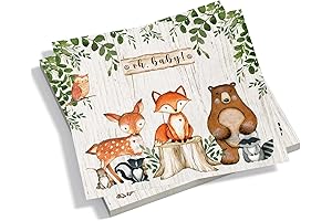 Woodland Baby Shower Napkins: Enchant Your Celebration with Forest Charm