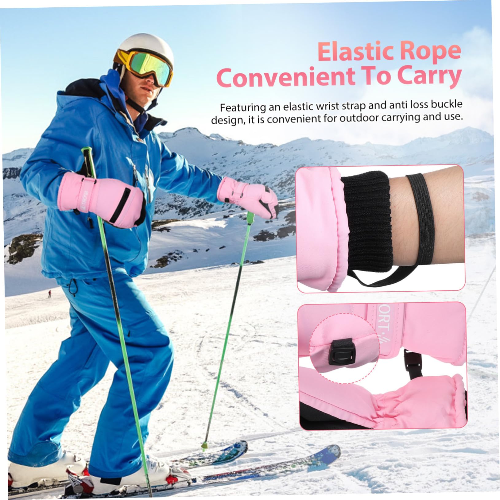 TOYANDONA Guanti Neve Impermeabili e Antivento Guanti Termici Invernali Touchscreen per Sci Escursionismo Corsa e Passeggiate all