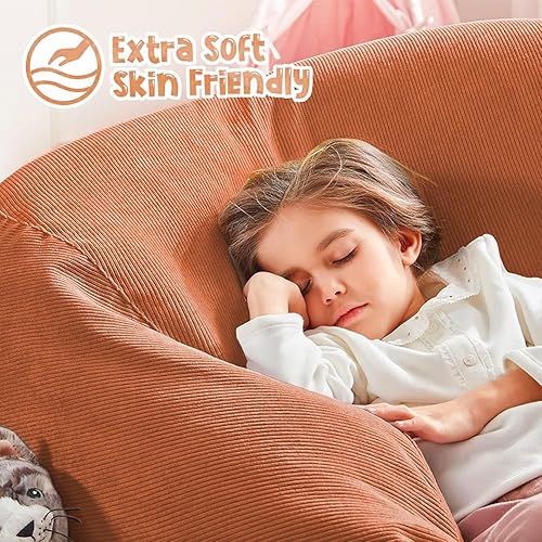 Miniatura 241 de Nobildonna - Funda para silla de puf (relleno sin relleno) de nido de pájaro para niños y adultos. Puf extra grande para almacenamiento de animales