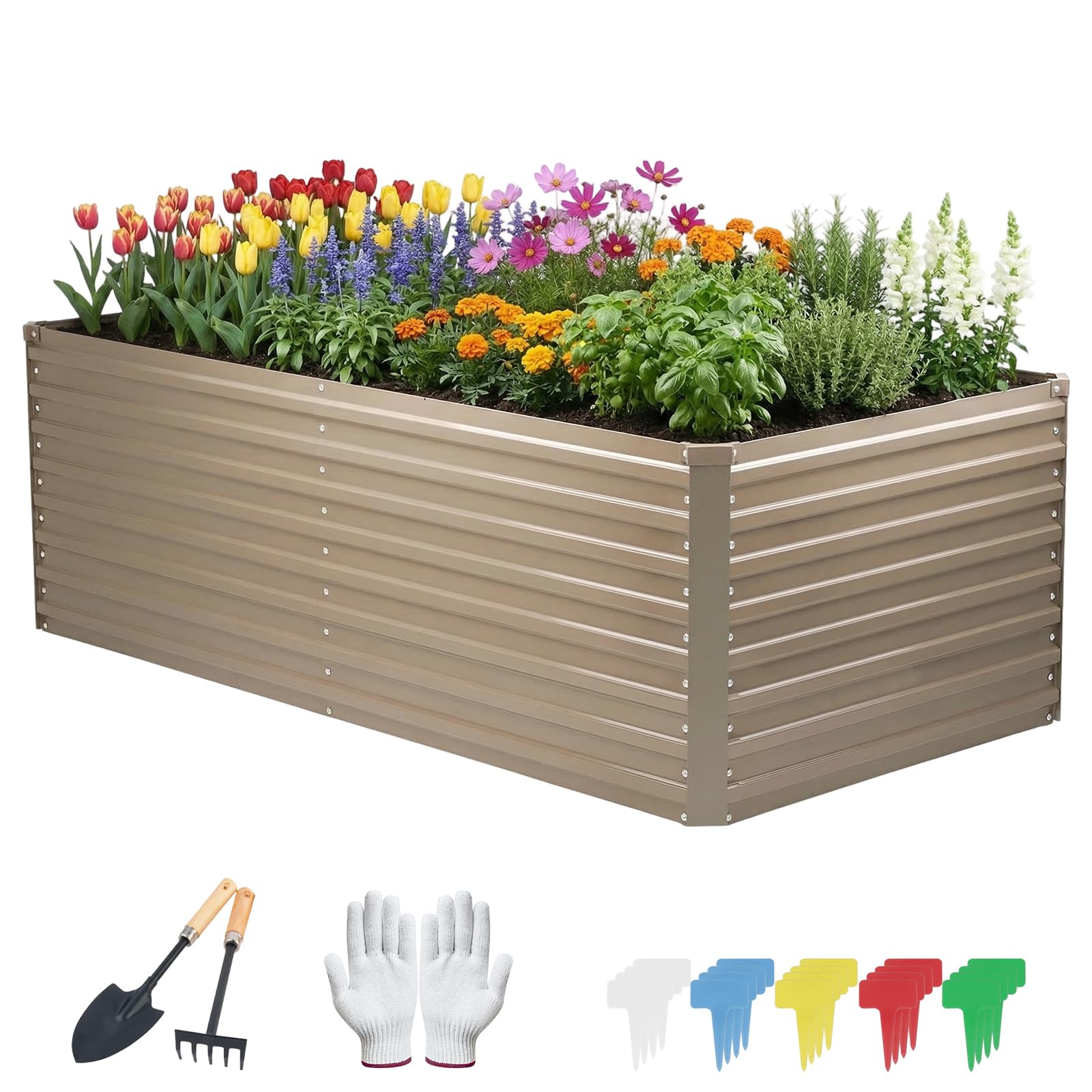 DTIG 6x3x2ft Galvanized Raised Bed