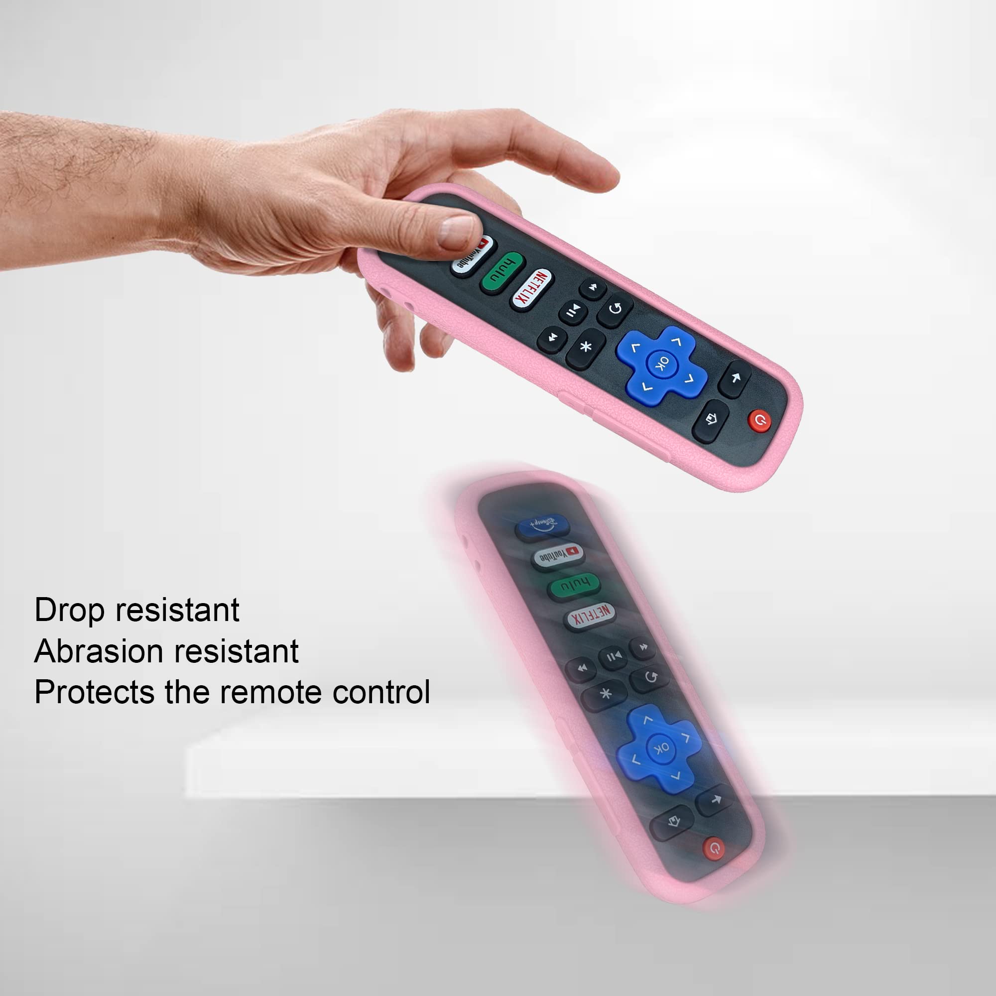 Protective Silicone Case for Roku Remote Controller Drop-Proof and Washable Cover, Compatible with Multiple Models(Black) - Image 2