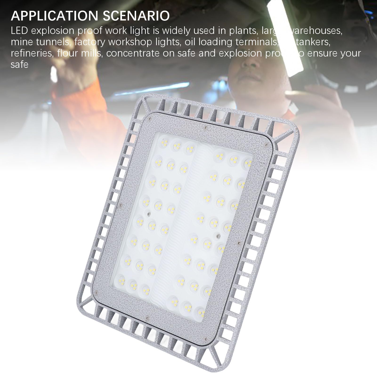 Zunate Światło Przeciwwybuchowe LED 12000LM 100W |Wodoodporna Przemysłowa