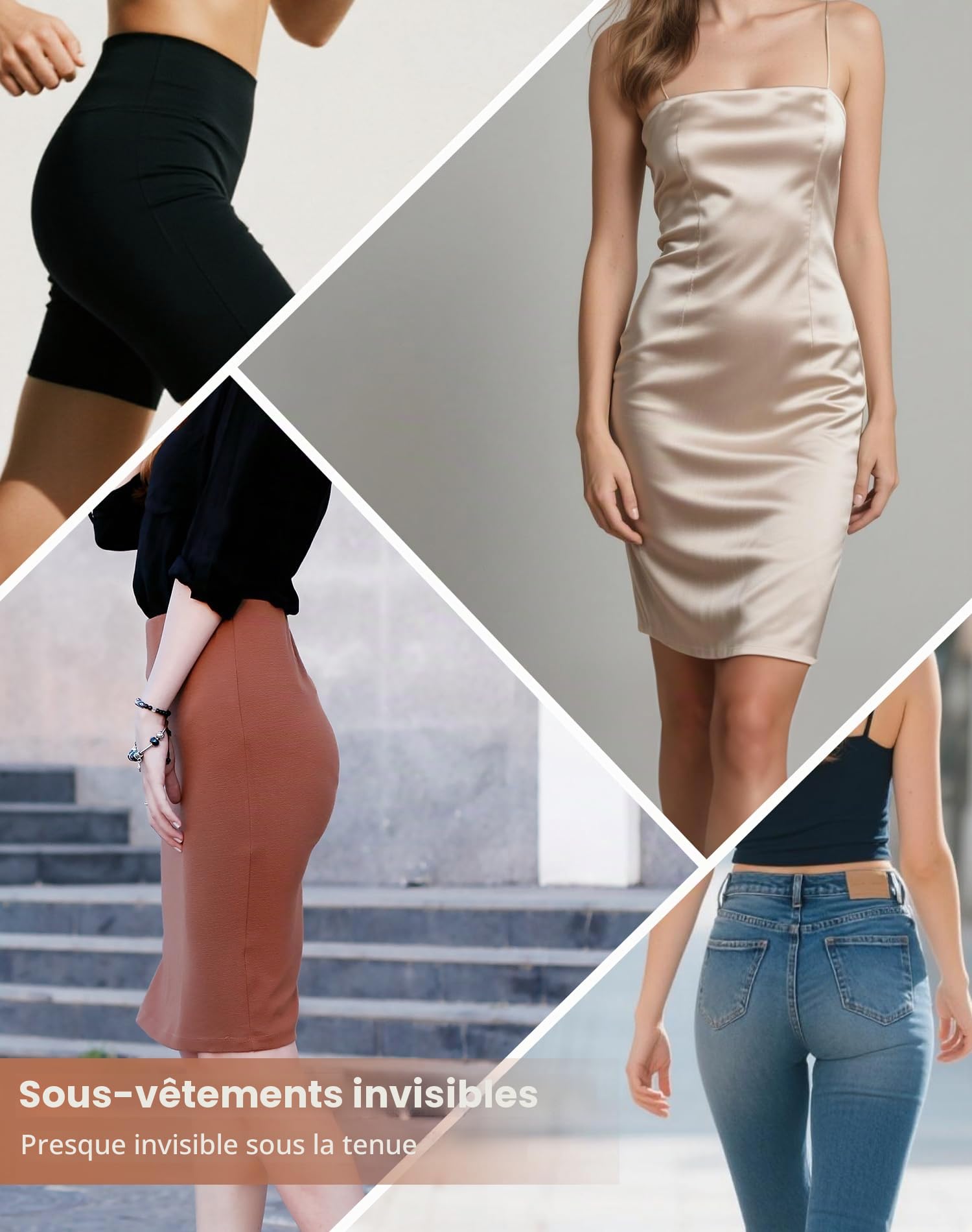 INNERSY Culotte sans Couture Femme Taille Basse Culottes Invisible sous-Vêtements Léger Lot de 4