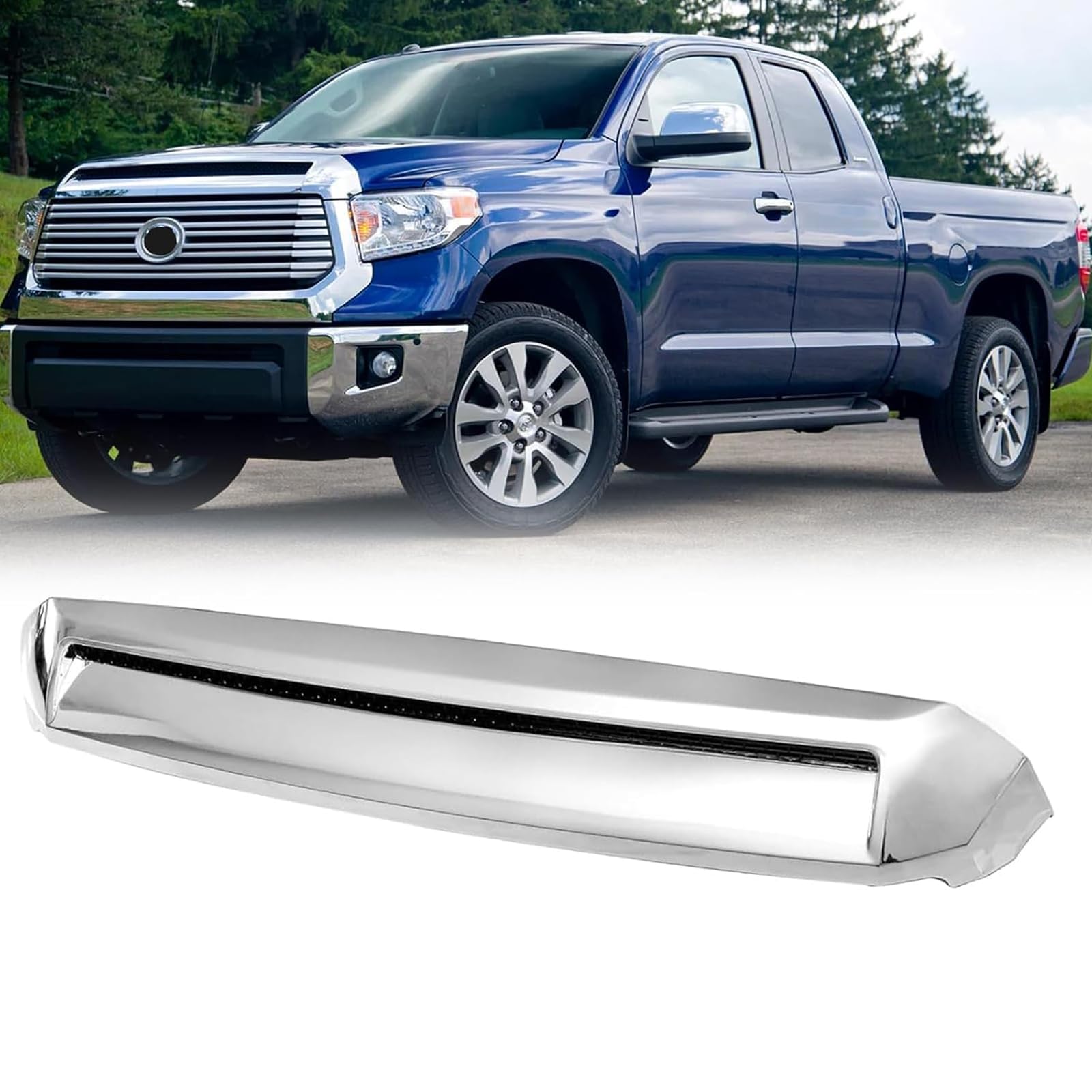 Hood Bulge Molding Compatible For Toyota Tundra Front Upper Grille Hood Scoop 2014-2021
