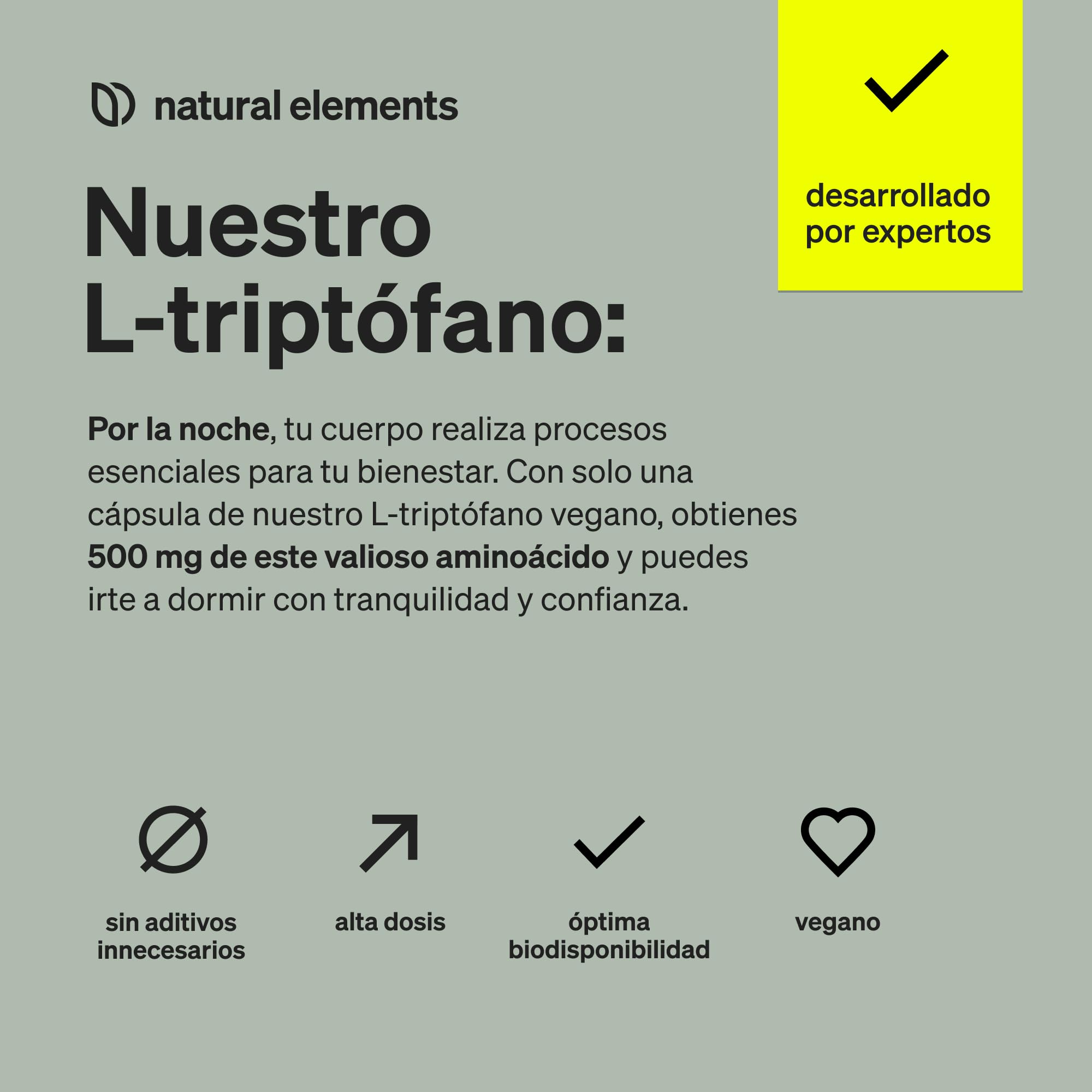 L-Triptófano puro 500mg alta dosis - 240 Cápsulas para 8 meses - Triptofano de fermetación vegetal para tu bienestar completo - Sin aditivos, vegano y probado en laboratorio en Alemania