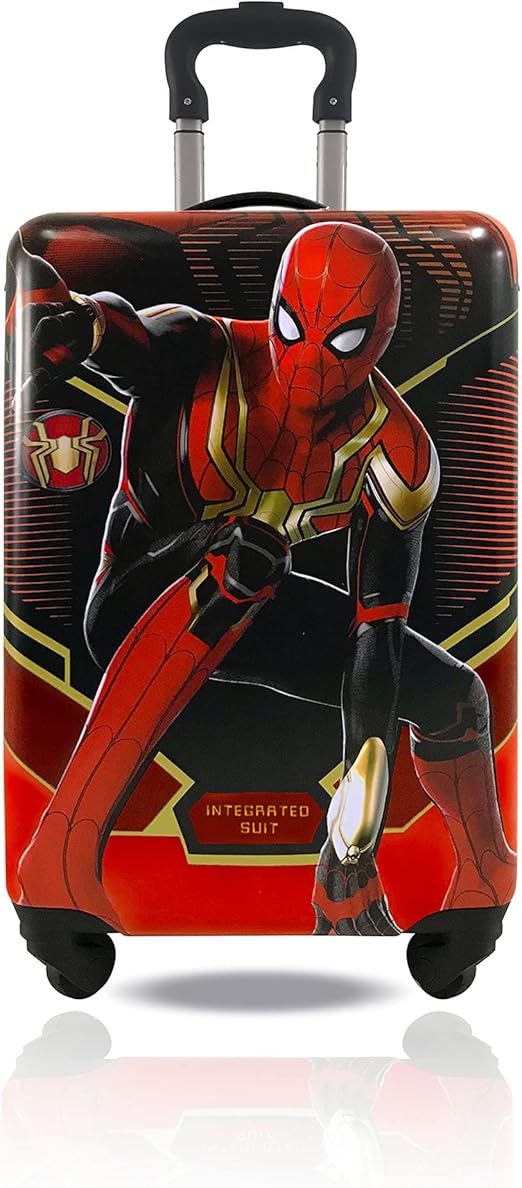 review Spiderman No Way Home Hard-Sided Tween Spinner Luggage 20 Inches Carry-On Travel Trolley Rolling Suitcase for Kids