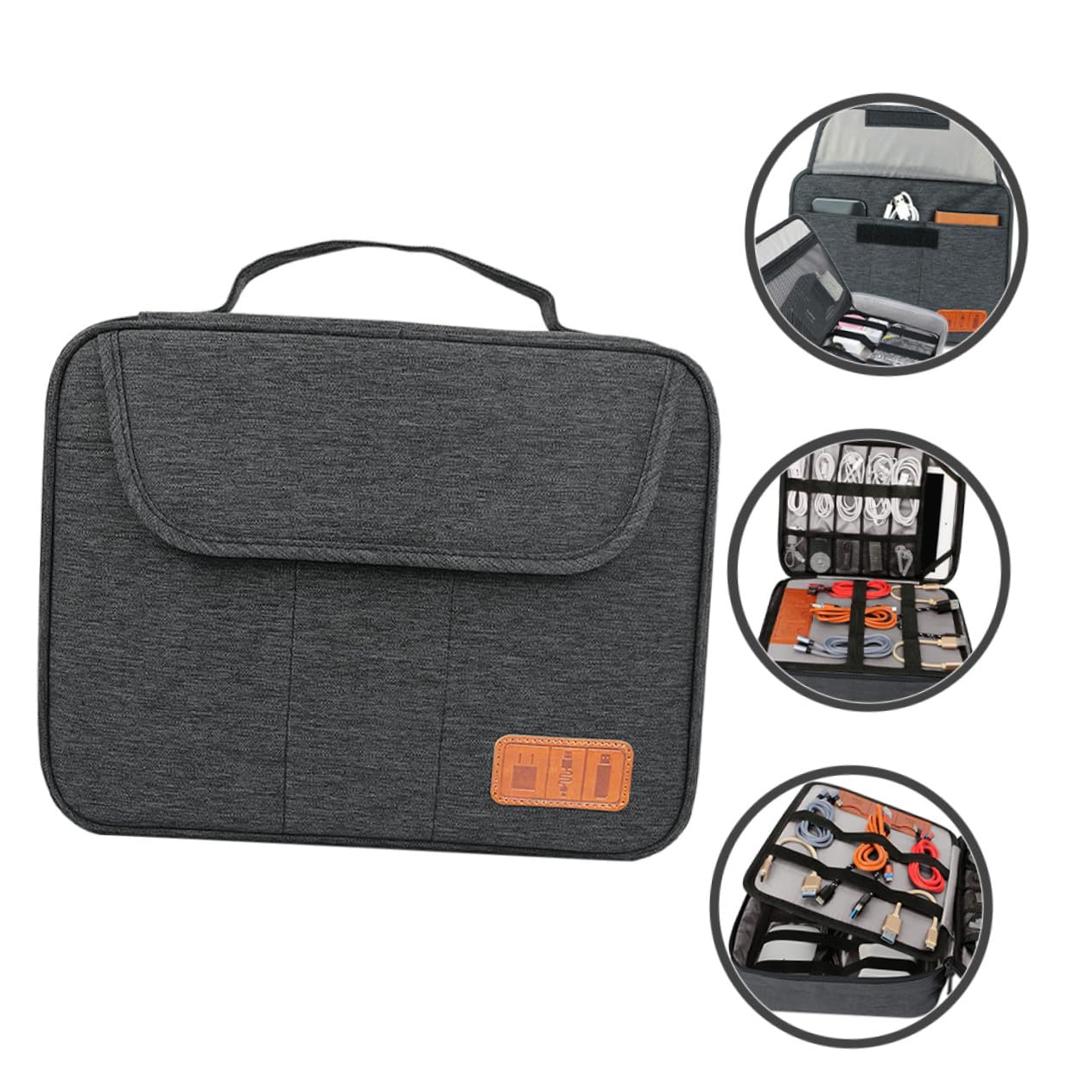 Homoyoyo Custodia Organizer per Cavi da Viaggio Borsa Porta Cavi Strati Organizzatore per Dispositivi Elettronici e Accessori Vari