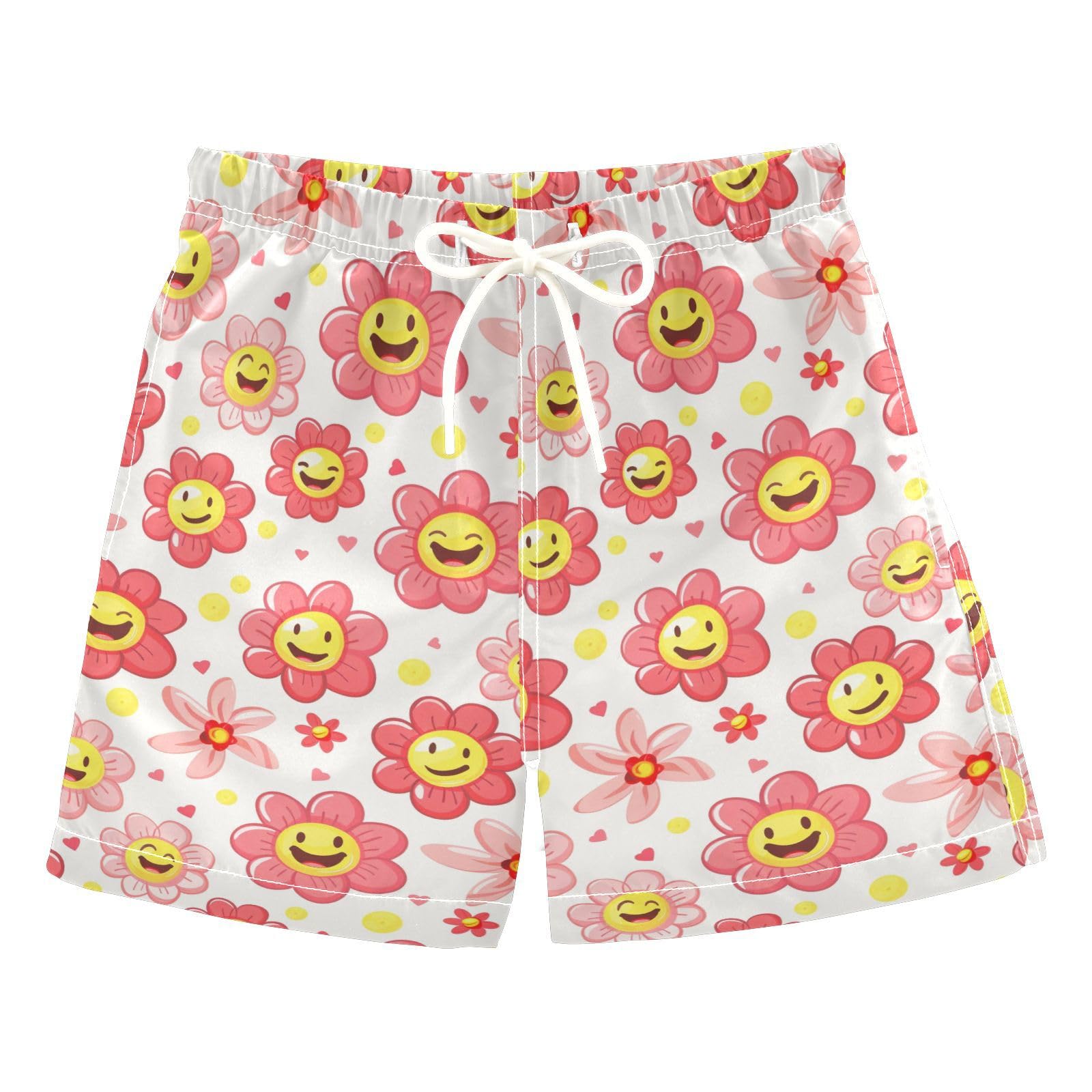 senya Sunflower Smile Boys Swim Trunks Toddler Shorts Swimwear Boardshorts
