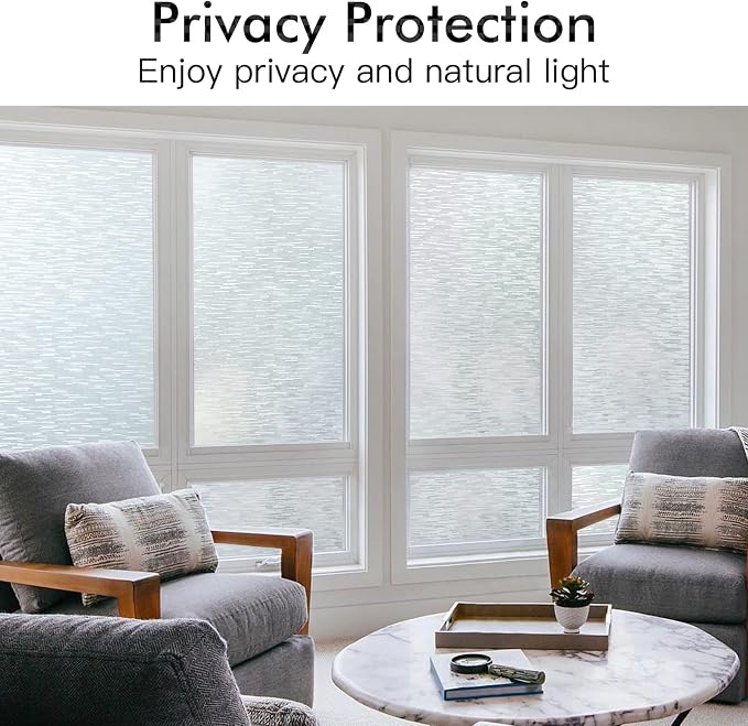 Vinilo decorativo para ventanas, acabado esmerilado, protección UV, 17.5x78.7 pulgadas miniatura 2