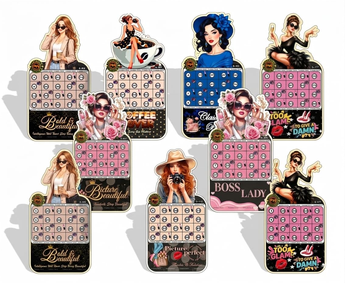 All Time Theme Tambola Tickets/Miscellaneous Kukuba/Bingo Cards, Board Game (Fashion Divas Theme)-image-31