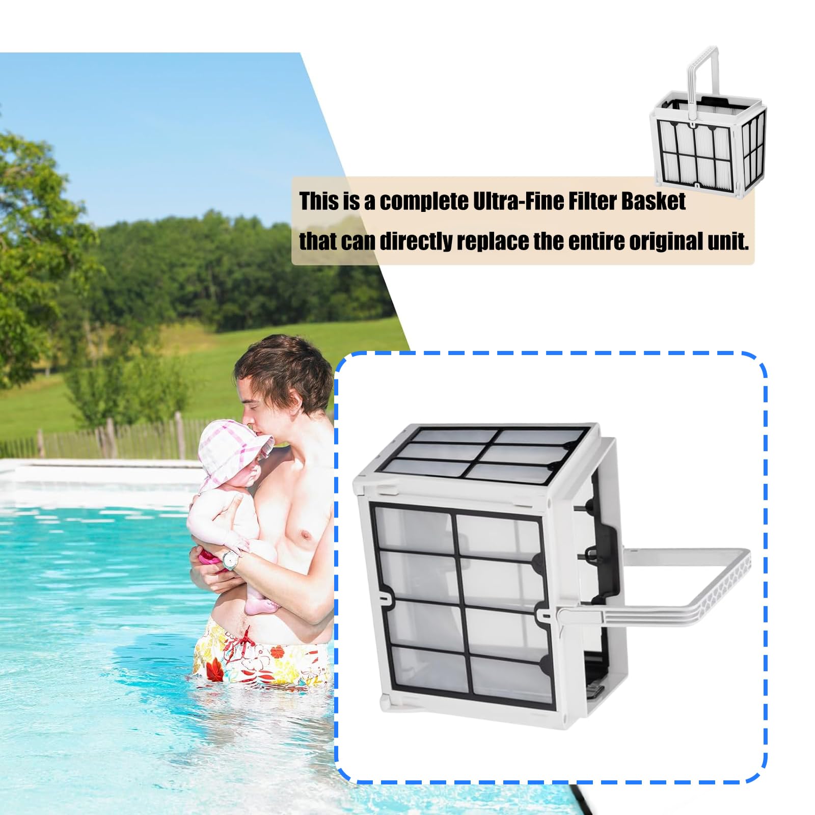 Cesta de filtro de plástico Skimmer para piscina robótica al vacío optimizar la eficiencia de limpieza y fácil mantenimiento reemplazo piscina limpiador filtro cesta