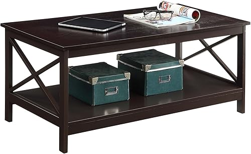 Miniatura 34 de Convenience Concepts – Mesa de café Oxford, Madera, Gris Gris,Barnwood/Negro,Negro,Rosa rubor,Azul cobalto,Madera derivada/Blanco,Azul espuma