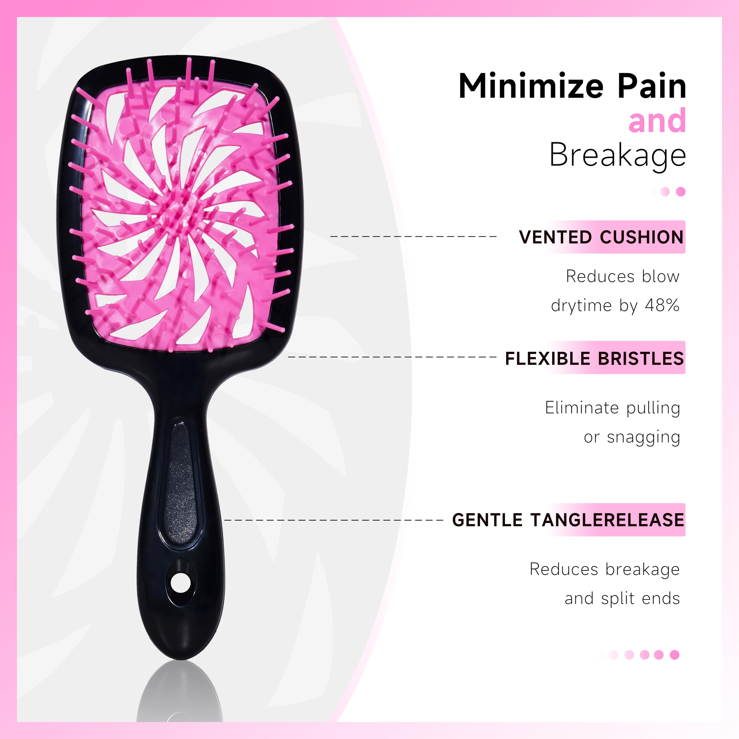 Juego de 11 cepillos para el cabello, cepillo para desenredar el cabello y botella de spray, 3 cepillos suaves para niños pequeños, adecuados para peinados húmedos y secos, adecuados para adultos y