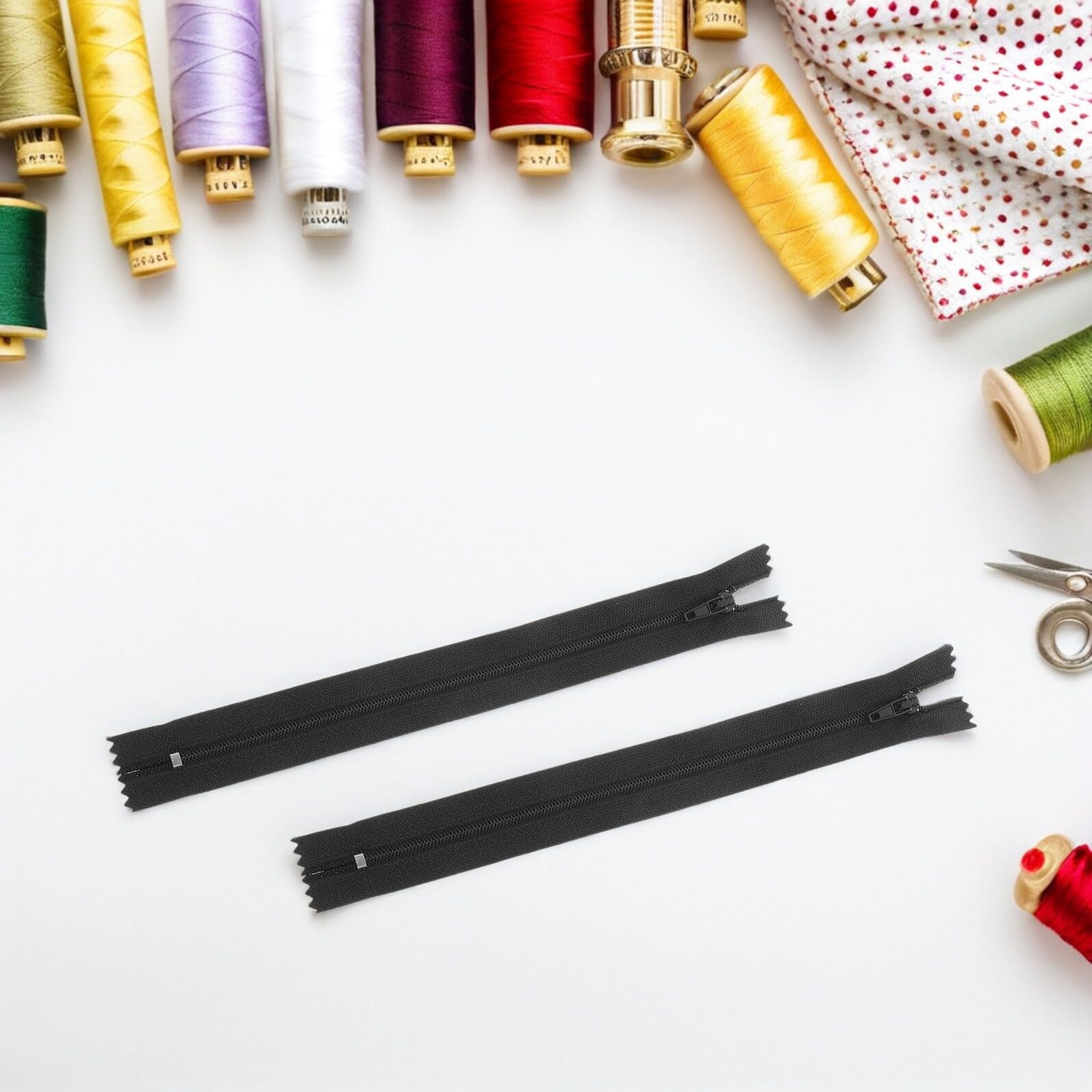 Cerniera Invisibile in Nylon Nera 20cm 3# 200 Pezzi | Sartoria e Confezioni Diy, Chiusura Stabile a Fondo Chiuso, per Riparazioni su Capi e Pantaloni