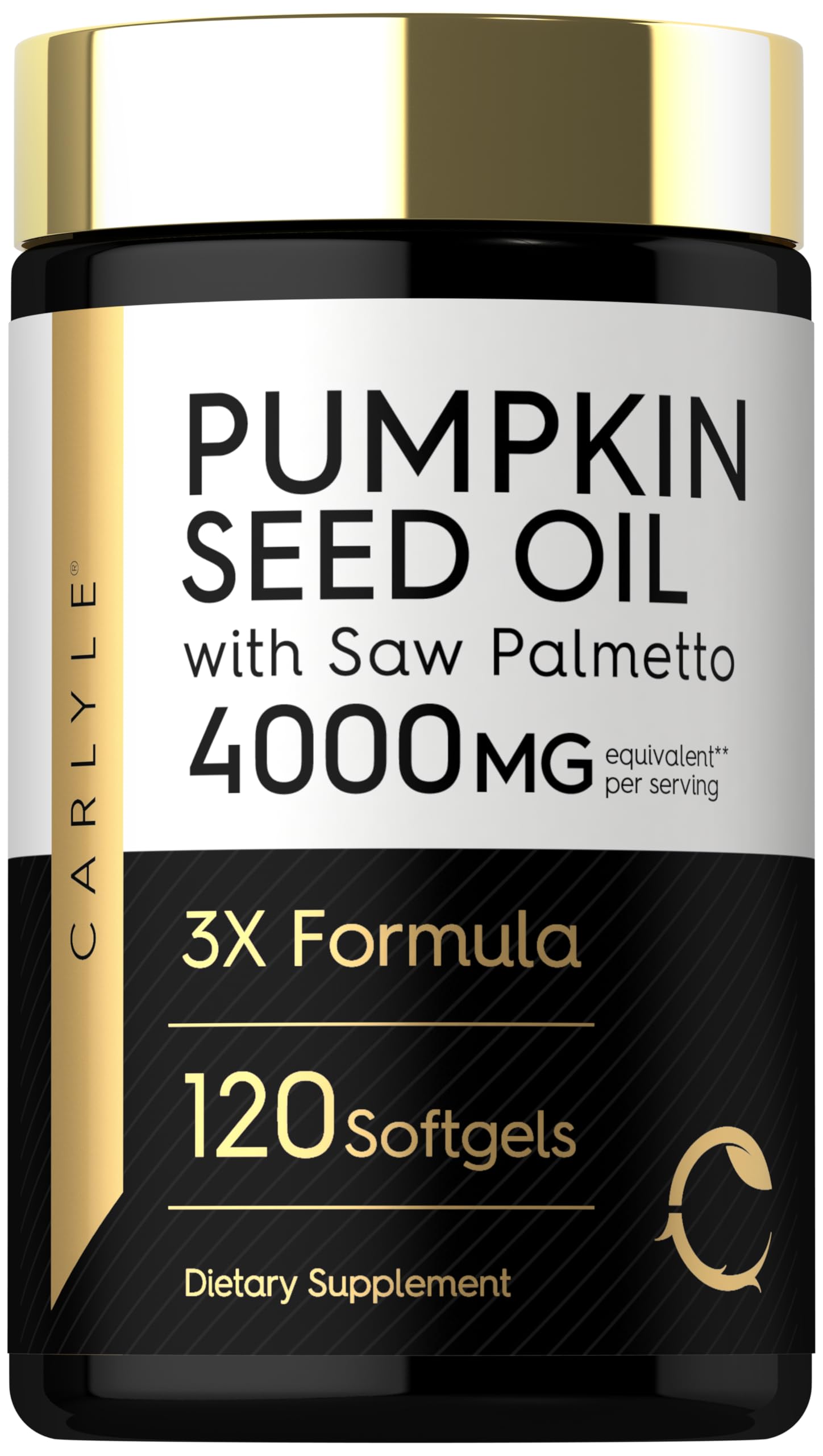Carlyle Pumpkin Seed Oil with Saw Palmetto 4000 Mg | 120 Softgel Capsules