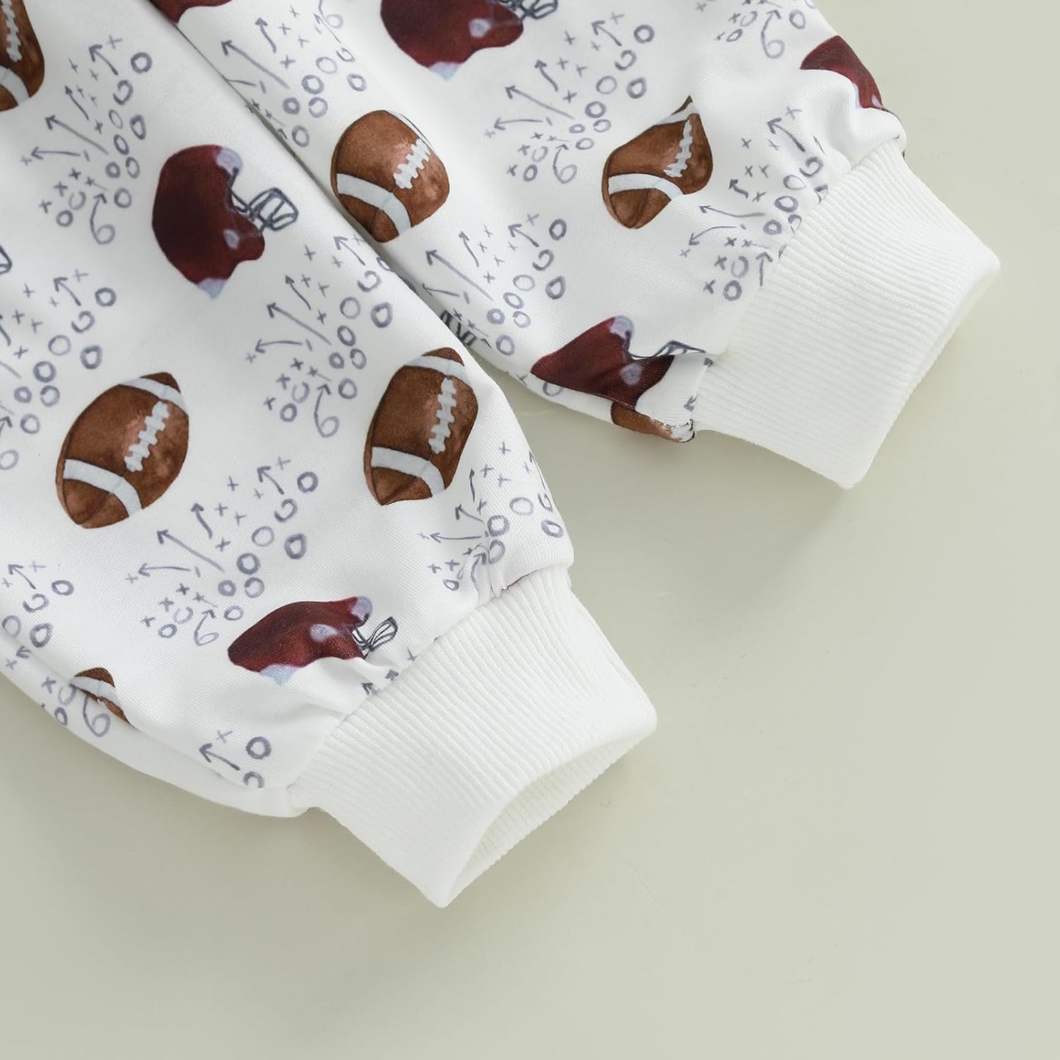 Toddler Baby Boy Football Outfit Baby Football Shirt Top with Pants Set Game Day Fall Winter Clothes - Image 7