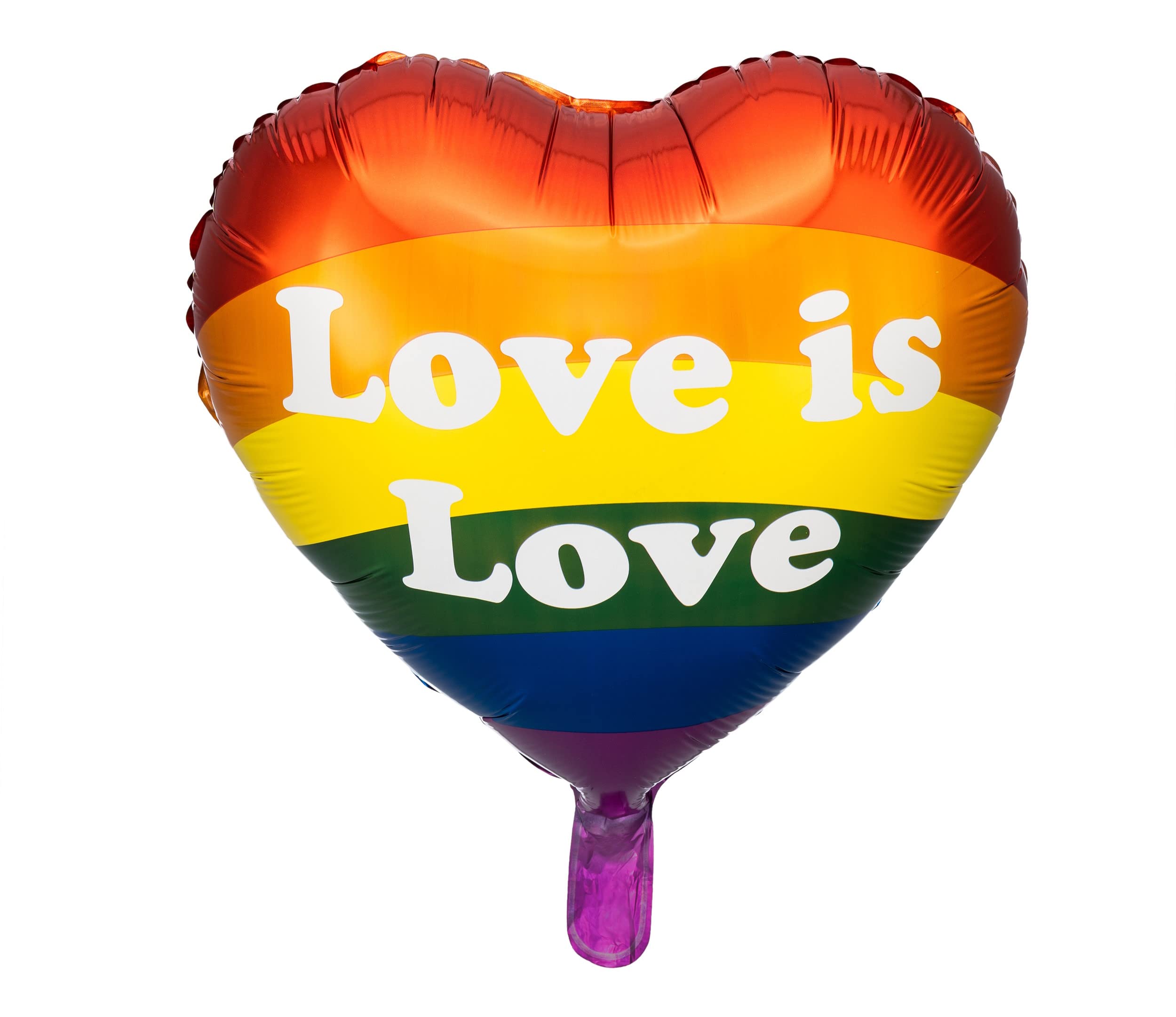 Globo de papel de aluminio con diseño de arco iris Love is Love Ballon LGBT, tamaño 45 cm, decoración de San Valentín, compromiso, boda, decoración de cumpleaños, globo de arco iris