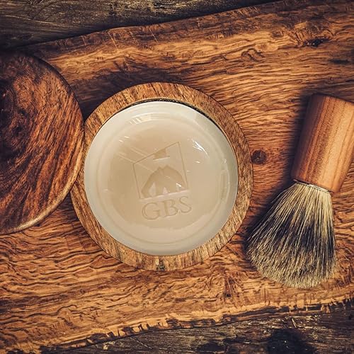 Miniatura 4 de G.B.S Jabón de afeitar de sándalo para hombre con manteca de karité y glicerina, 3 onzas