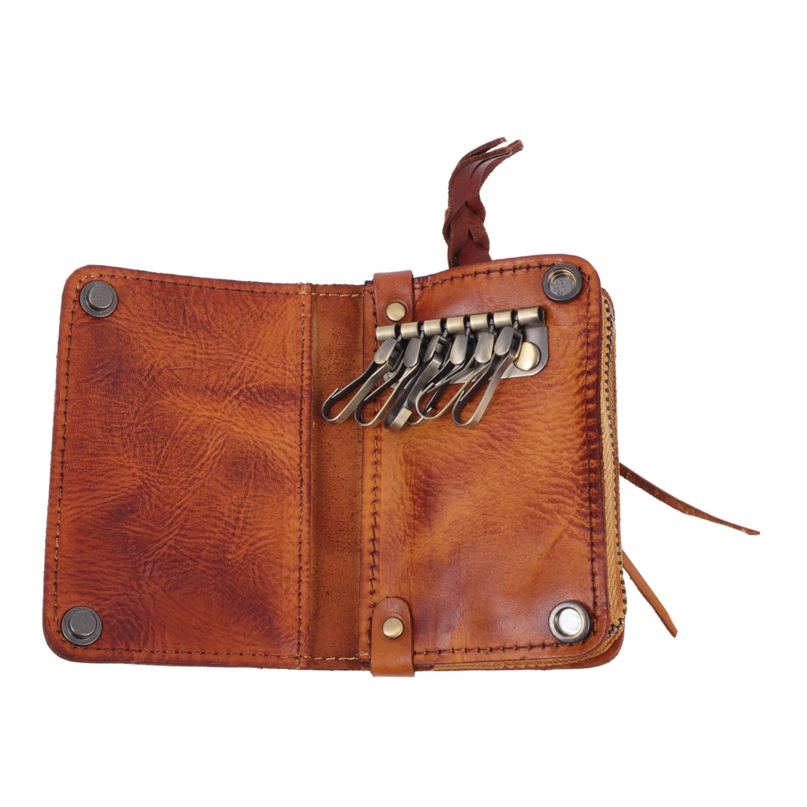 iplusmile Schlüsselbox portabicicletas para auto Bulk-Schlüsselringe Ringhalter autoschlüssel tasche autoschlüssel etui auto schlüssel halter Autoschlüsseletui Echtes Leder Coffee
