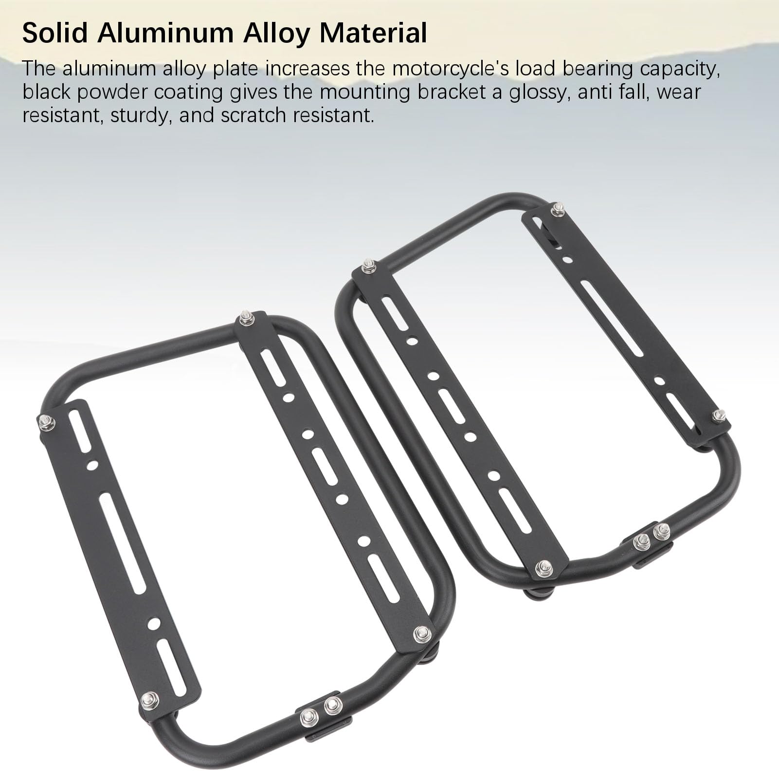 Soportes Laterales para Motocicleta, Barra de Soporte para alforjas de aleación de Aluminio con Alta Capacidad de Carga, Soportes universales de Transporte Lateral para alforjas