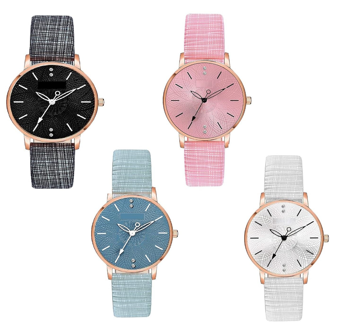 CORXIL Analogue Genuine Leather Belt Womens Watch and Girls Watch Combo Pack of 4 (Multicolor Dial Multicolor Strap) (B0CKN9J9CL) Amazon Price History, Amazon Price Tracker