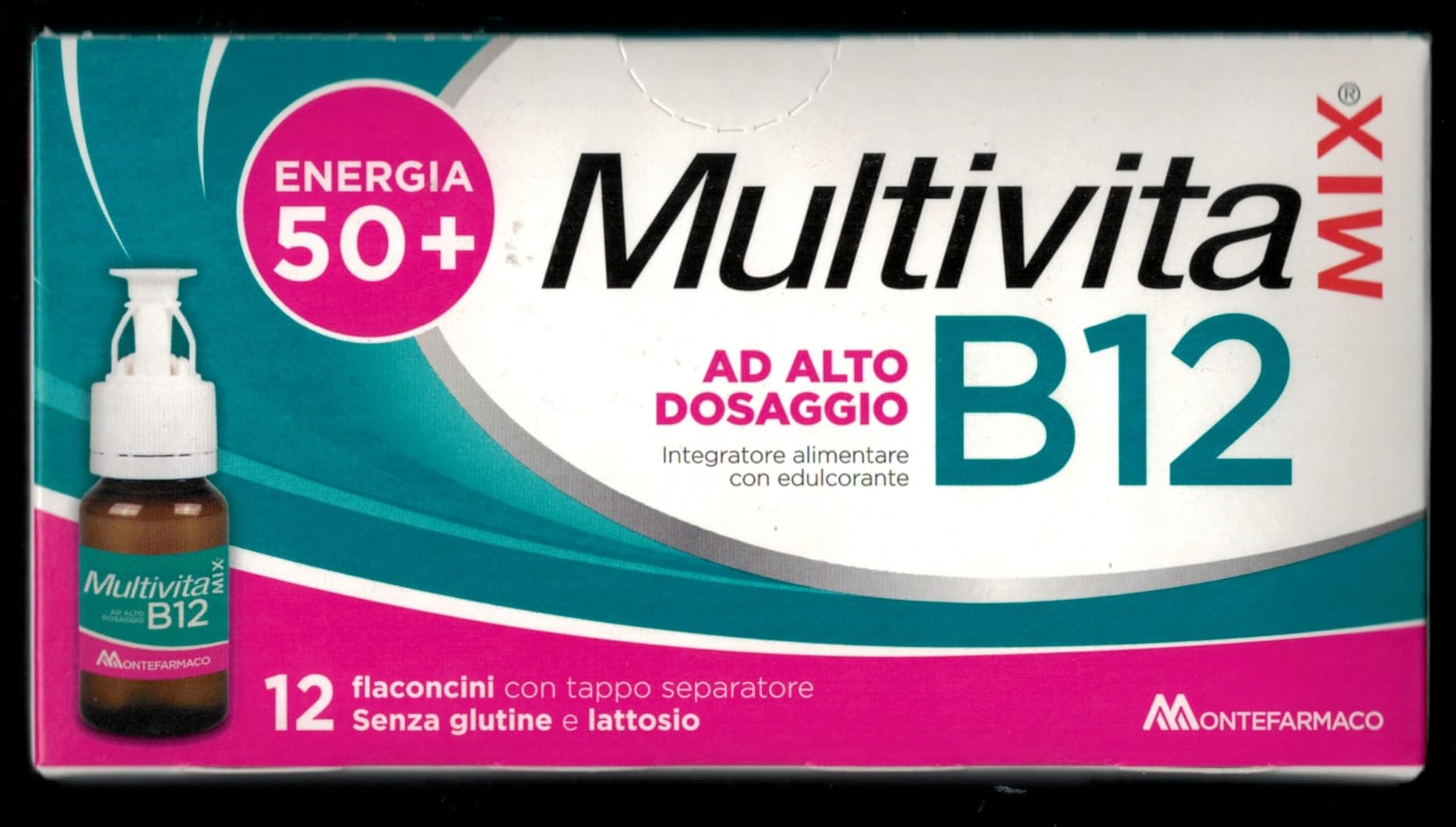 Multivitamix B12 Integratore di Vitamina B12 50+ 12 Flaconcini