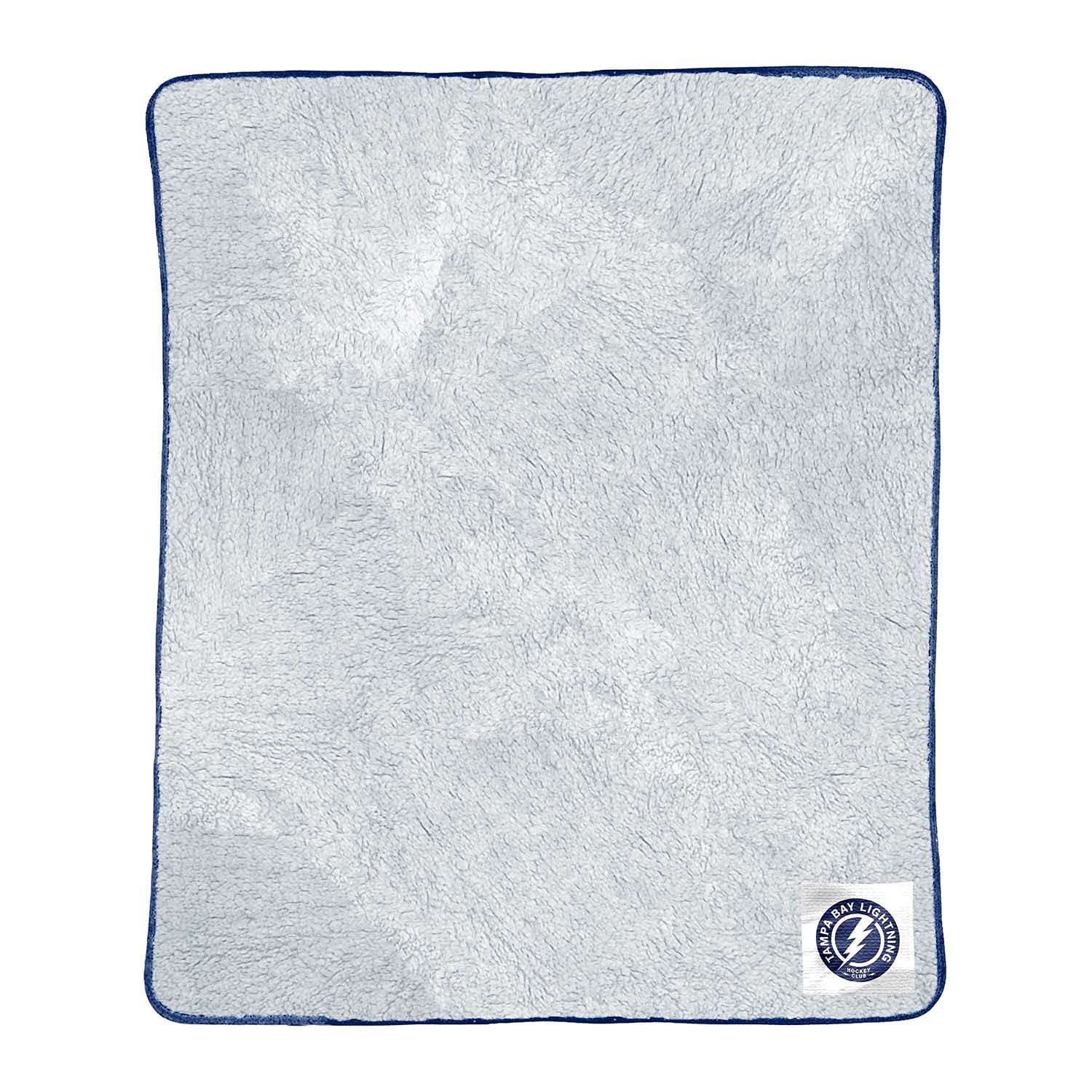 NORTHWESTNHL Silk Touch Sherpa Throw Blanket - Soft & Fluffy - Great for Gamedays - 60" x 50" - Ultimate Comfort & Coziness (Tampa Bay Lightning - Blue)
