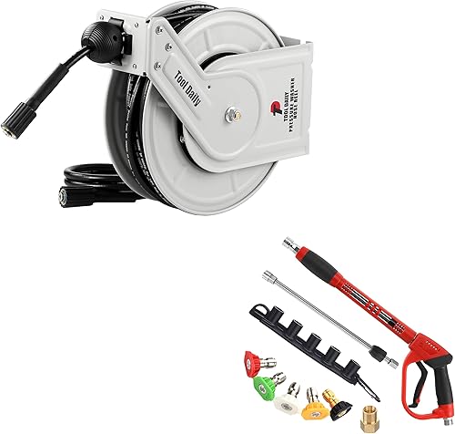 Tool Daily Retractable Pressure Washer Hose Reel with Gun - Thumbnail 3