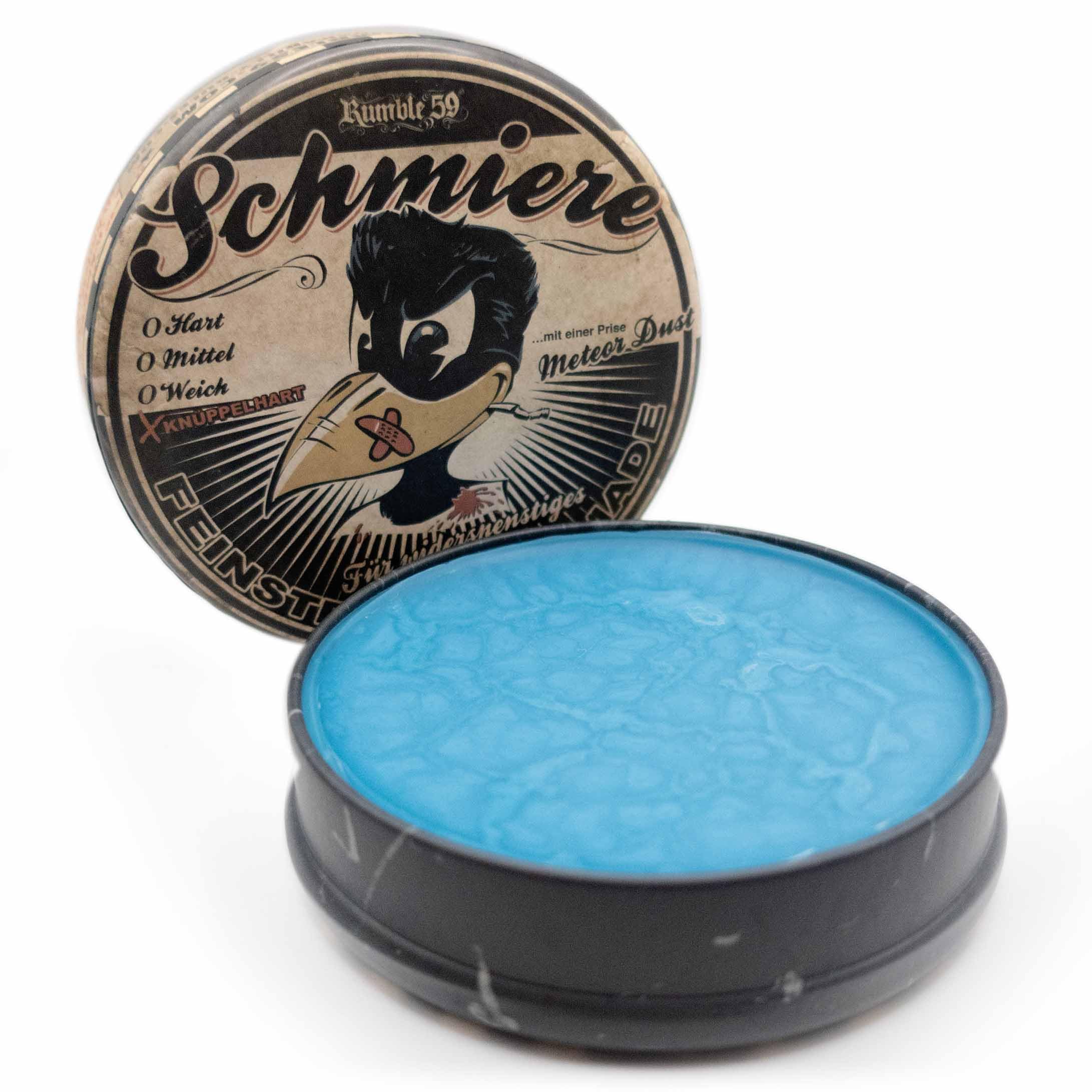 Rumble59 - Schmiere Pomade Herren - Klassiker mit Rasierwasser Duft - 140 ml, extra starker Halt - wachsbasierte Haar Pomade für sehr dicke und widerspenstige Haare - Hairstyling Made in Germany