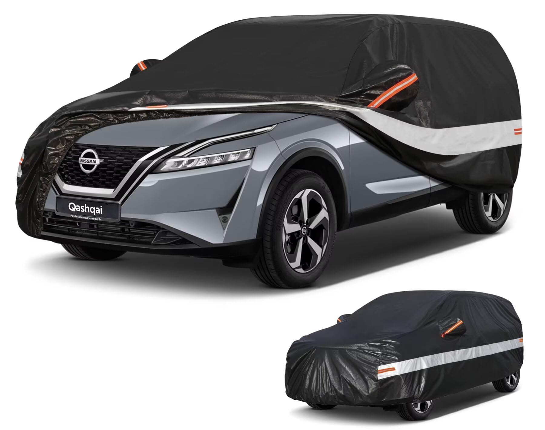 Holthly 10 strati Telo Copriauto SUV per Nissan Qashqai(2007-2025),100% copertura auto impermeabile,Telo Copri Auto per Esterno,impermeabile,protezione UV,antivento,antipolvere