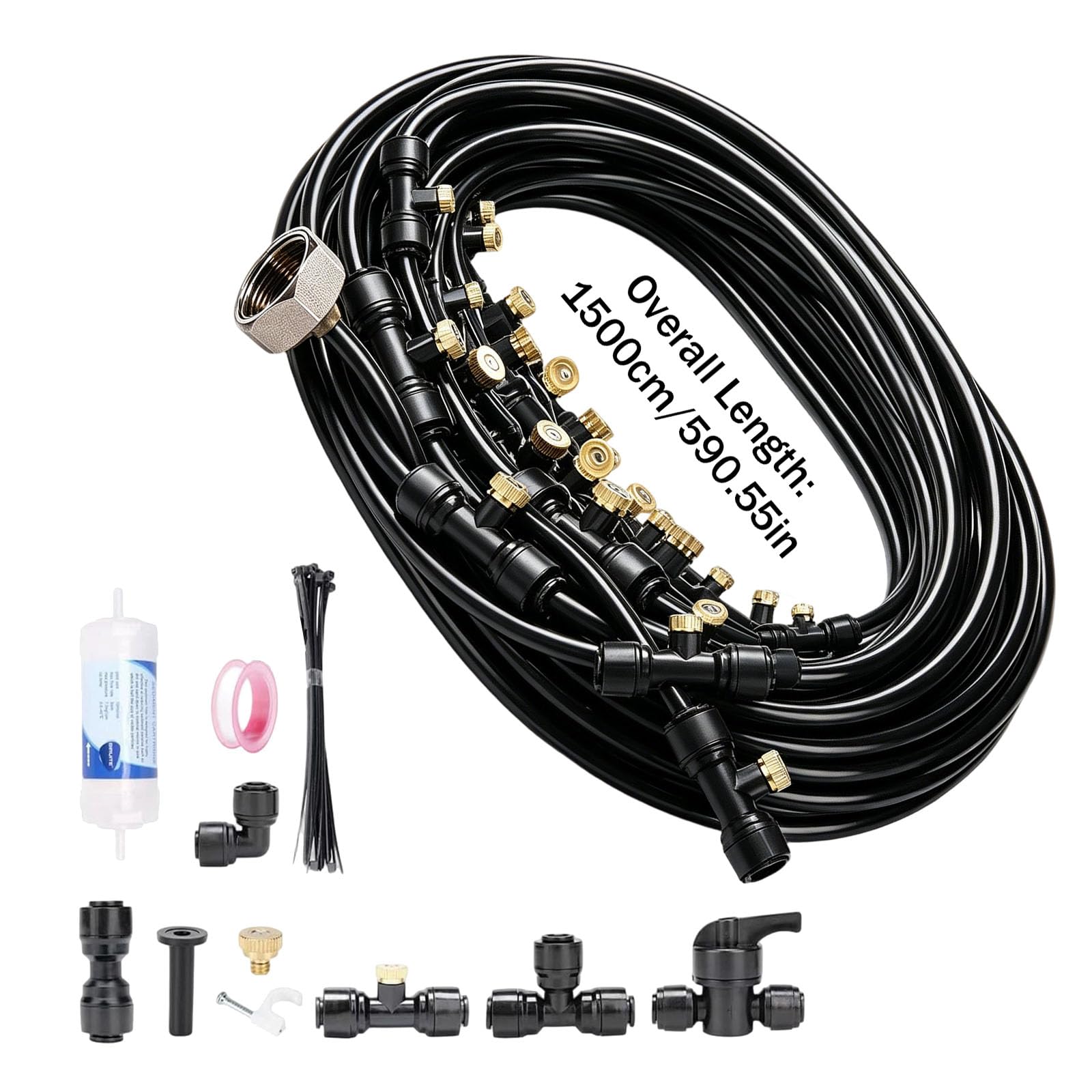 Système d'Irrigation Goutte-à-Goutte, Arrosage Automatique de Jardin, Buse Brumisatrice Réglable, Tête d'Arroseur Rotative à Haut Débit pour Jardin, Terrasse et Plantes en Pot