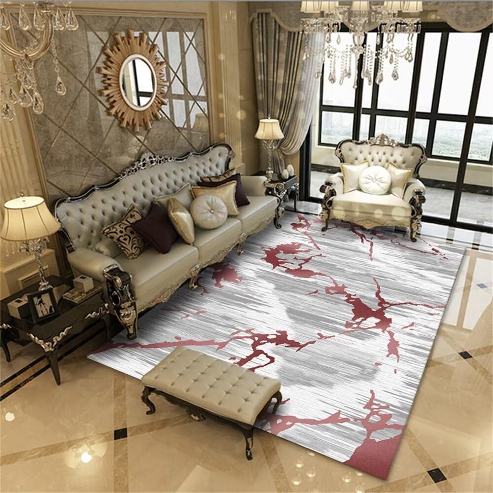 Petit tapis gris 60x90cm pour chambre fille ado et salon design