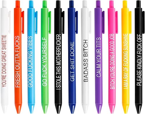 HOTBEST Juego de 11 bolígrafos divertidos de siete días de la semana que describen la mentalidad divertidos bolígrafos de 0020in juego de bolígrafos