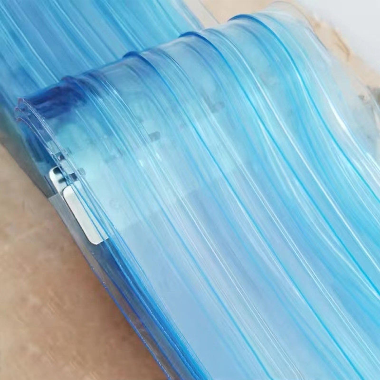 Cortina de fleje de PVC,Cortina de Tiras de Plástico Transparente Cortina elástica industrial completamente premontada,resistente a la intemperie,protección contra salpicaduras