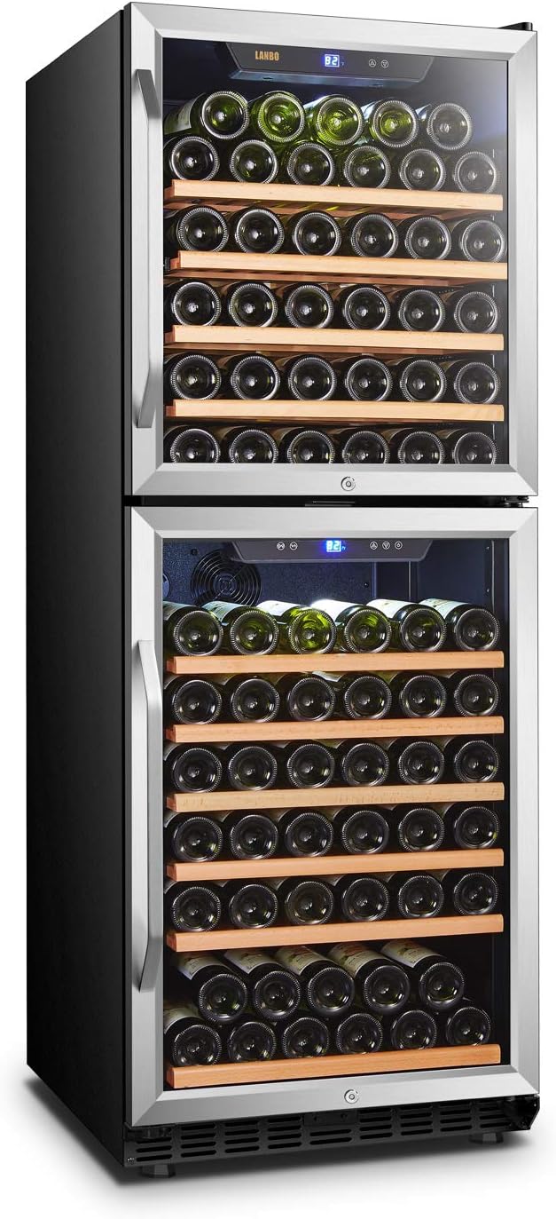 Lanbo Builtin Dual Zone Wine Cooler with DoubleLayer