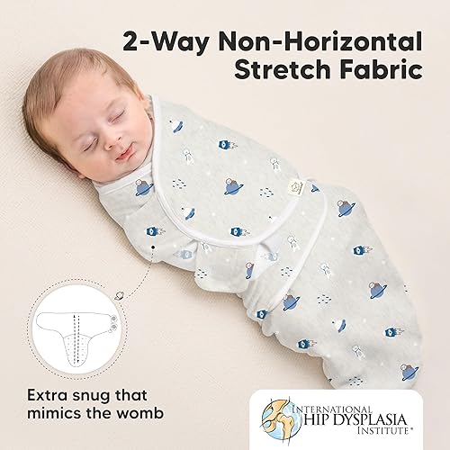 Vista 321 de Paquete de 3 mantas orgánicas para dormir para bebé, para recién nacido, envolturas ergonómicas para bebés de 0 a 3 meses, sacos para dormir, Abc